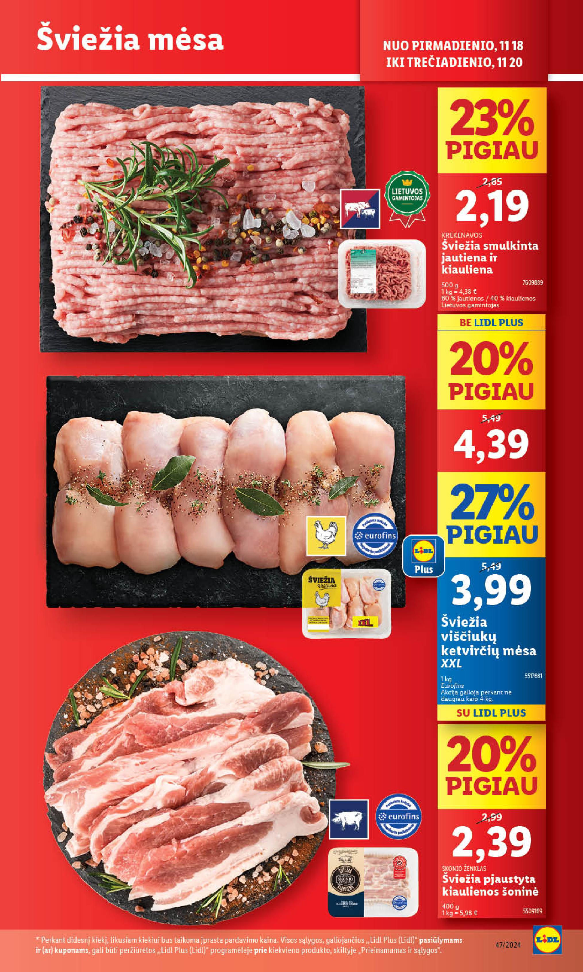 LIDL maisto prekių leidinukas nuo ketvirtadienio 11.21 - 11.24