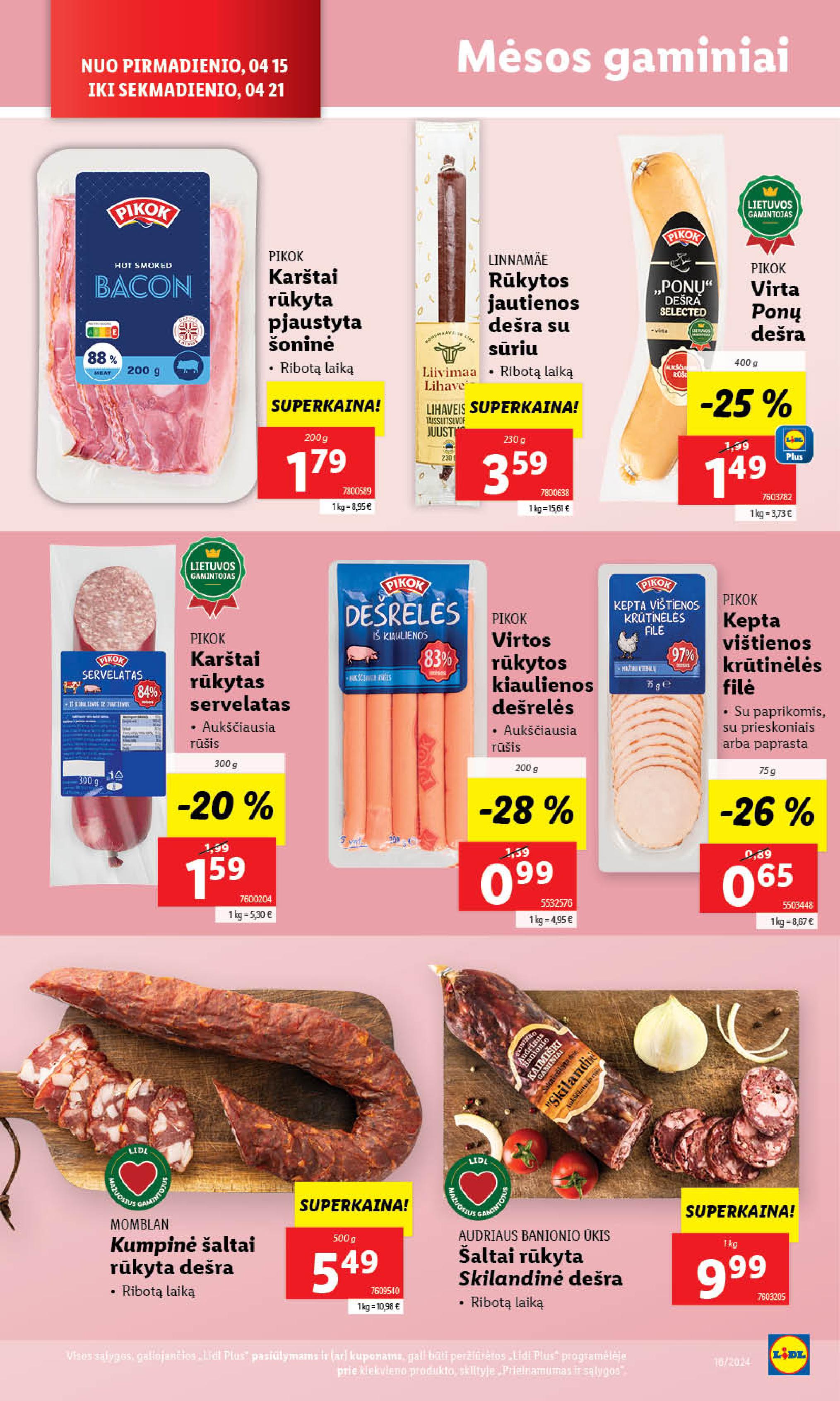 Naujausias LIDL kaininis katalogas 2024.04.15 - 2024.04.21