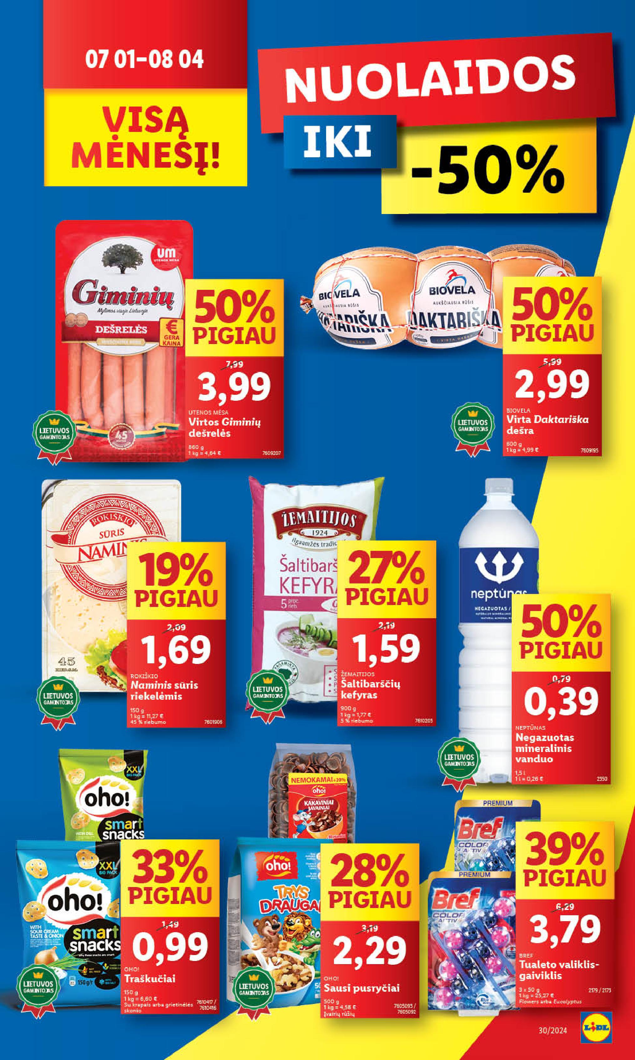 LIDL maisto prekių leidinukas nuo ketvirtadienio 07.25 - 07.28