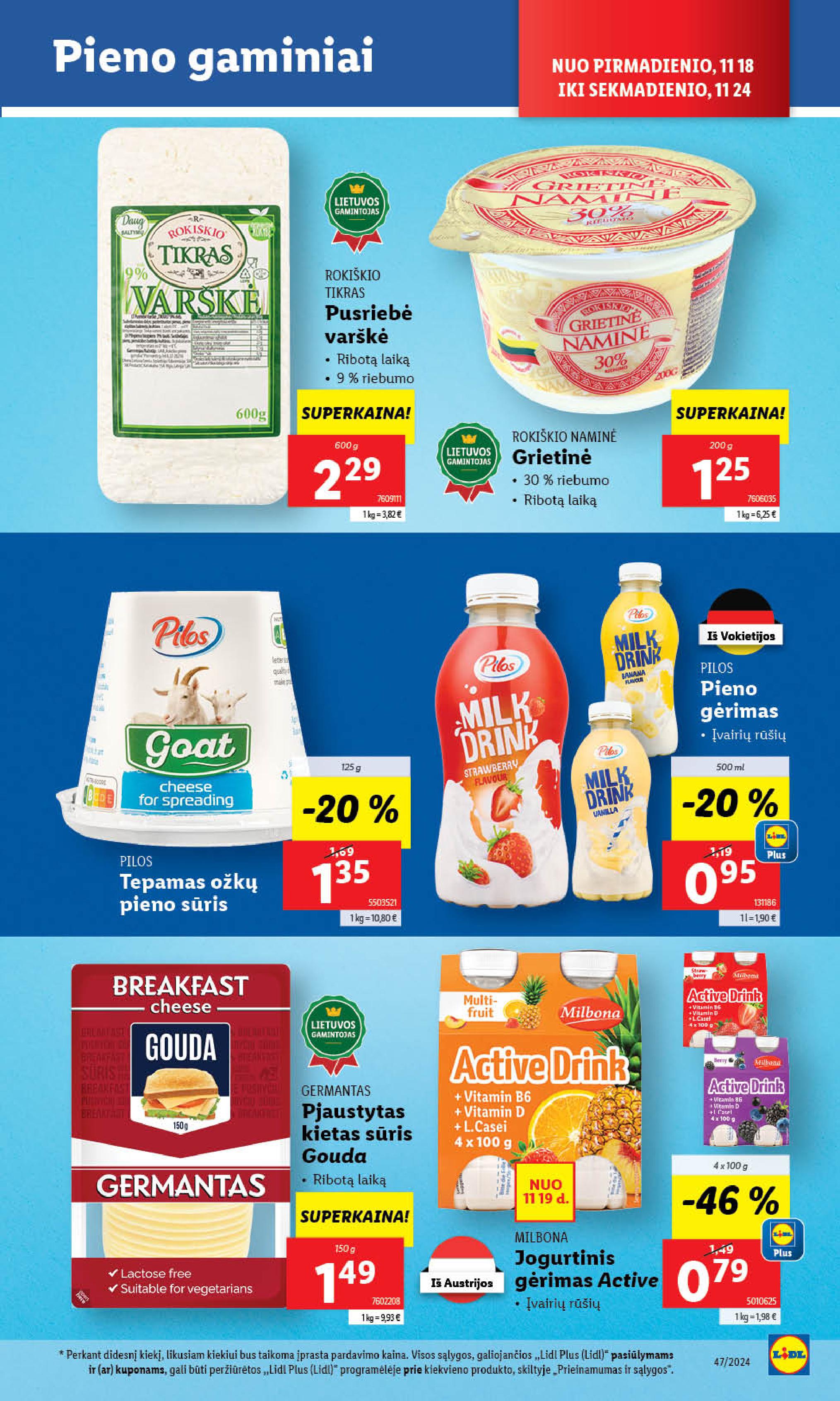 LIDL maisto prekių leidinukas nuo ketvirtadienio 11.21 - 11.24