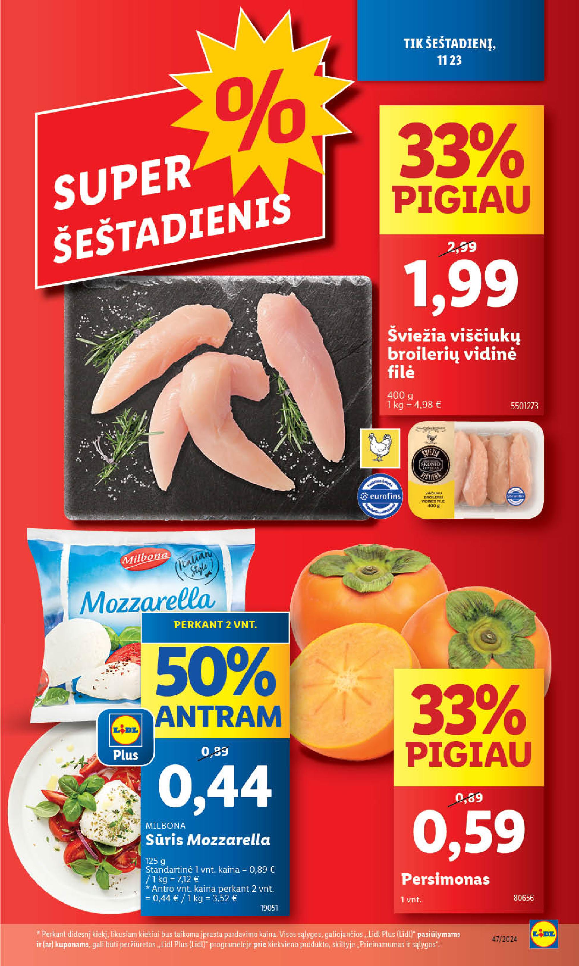 LIDL maisto prekių leidinukas nuo ketvirtadienio 11.21 - 11.24