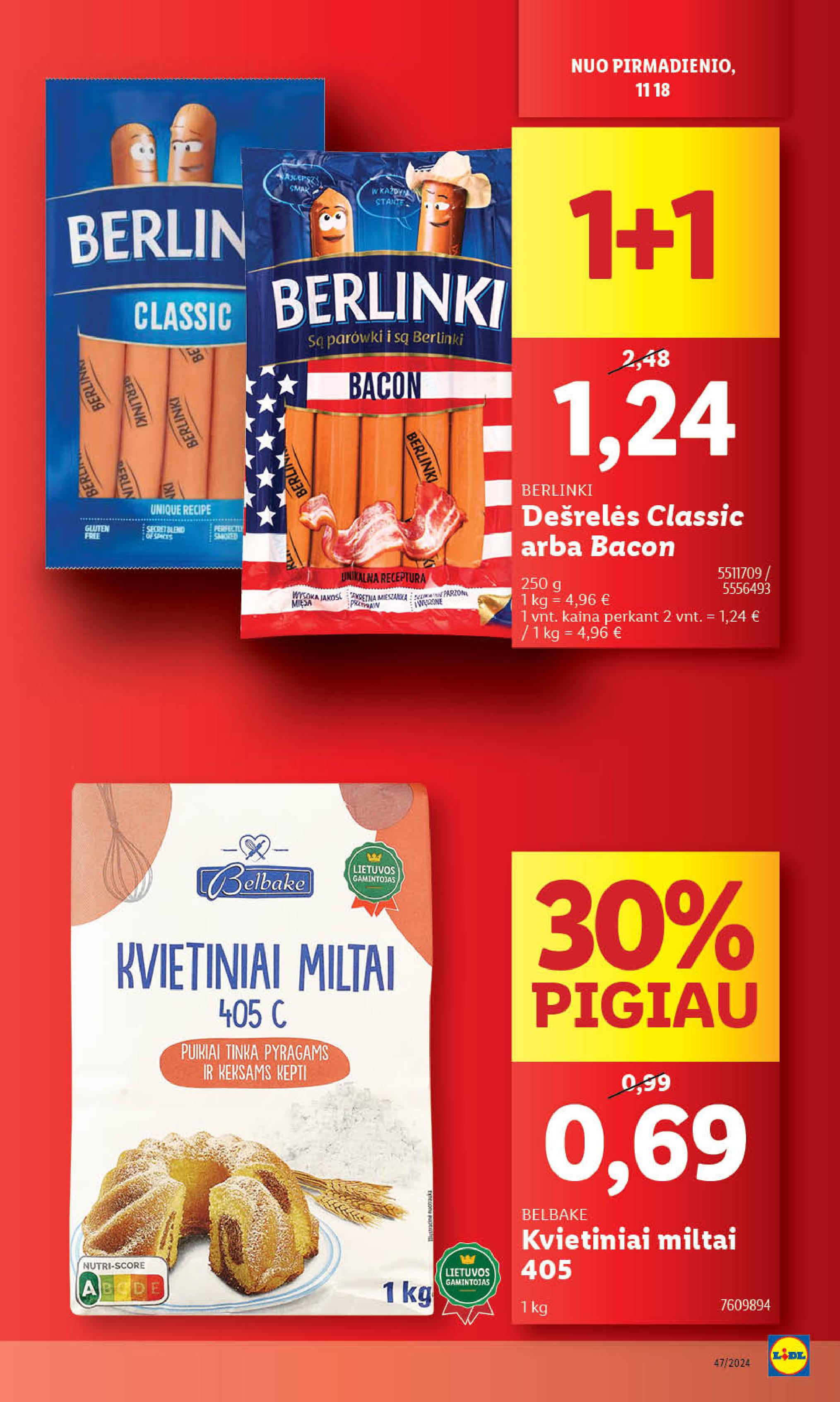 LIDL akcijų ir nuolaidų leidinys 2024.11.18 - 2024.11.24