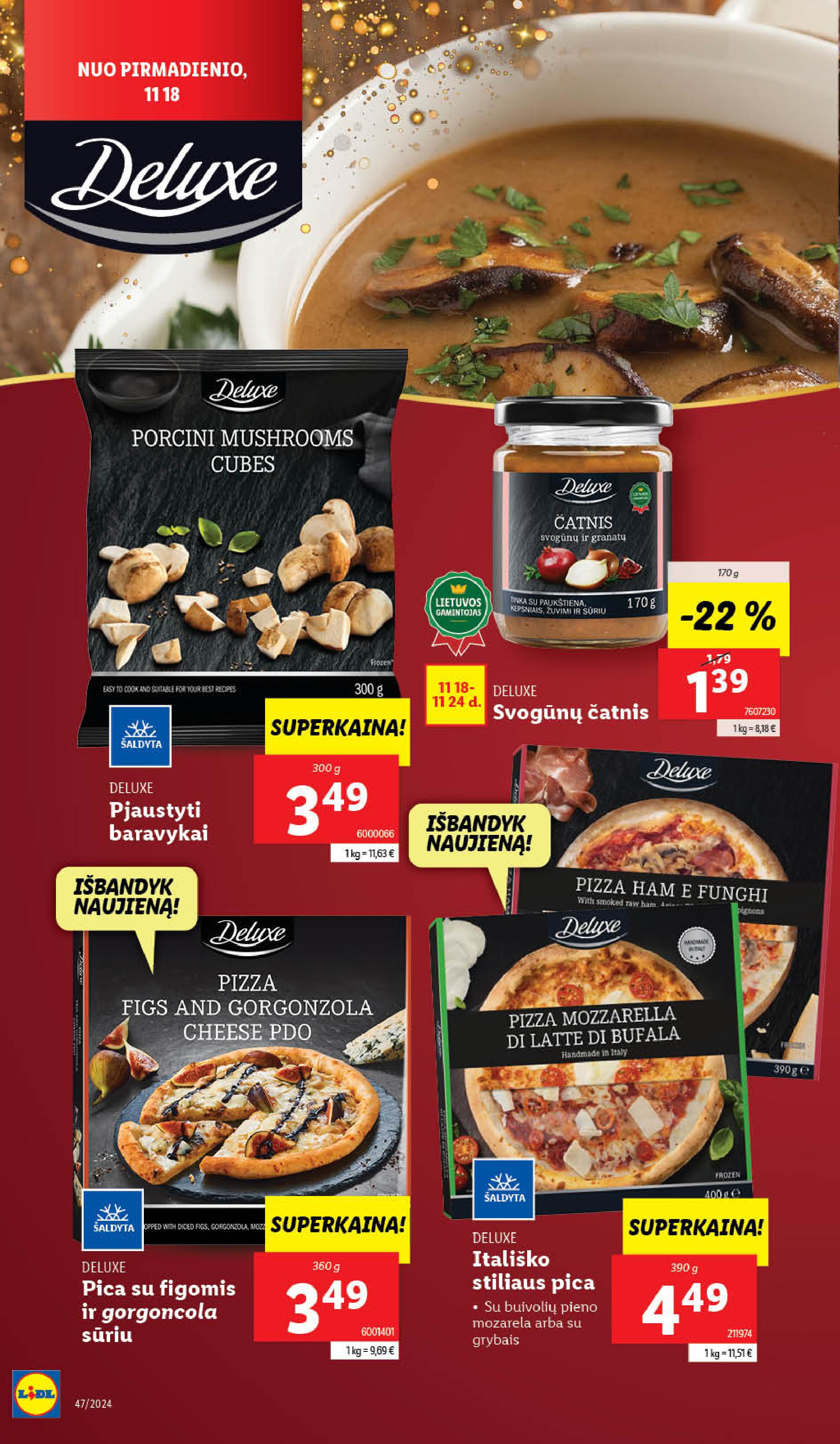 LIDL katalogas "DELUXE" galioja nuo 2024.11.18