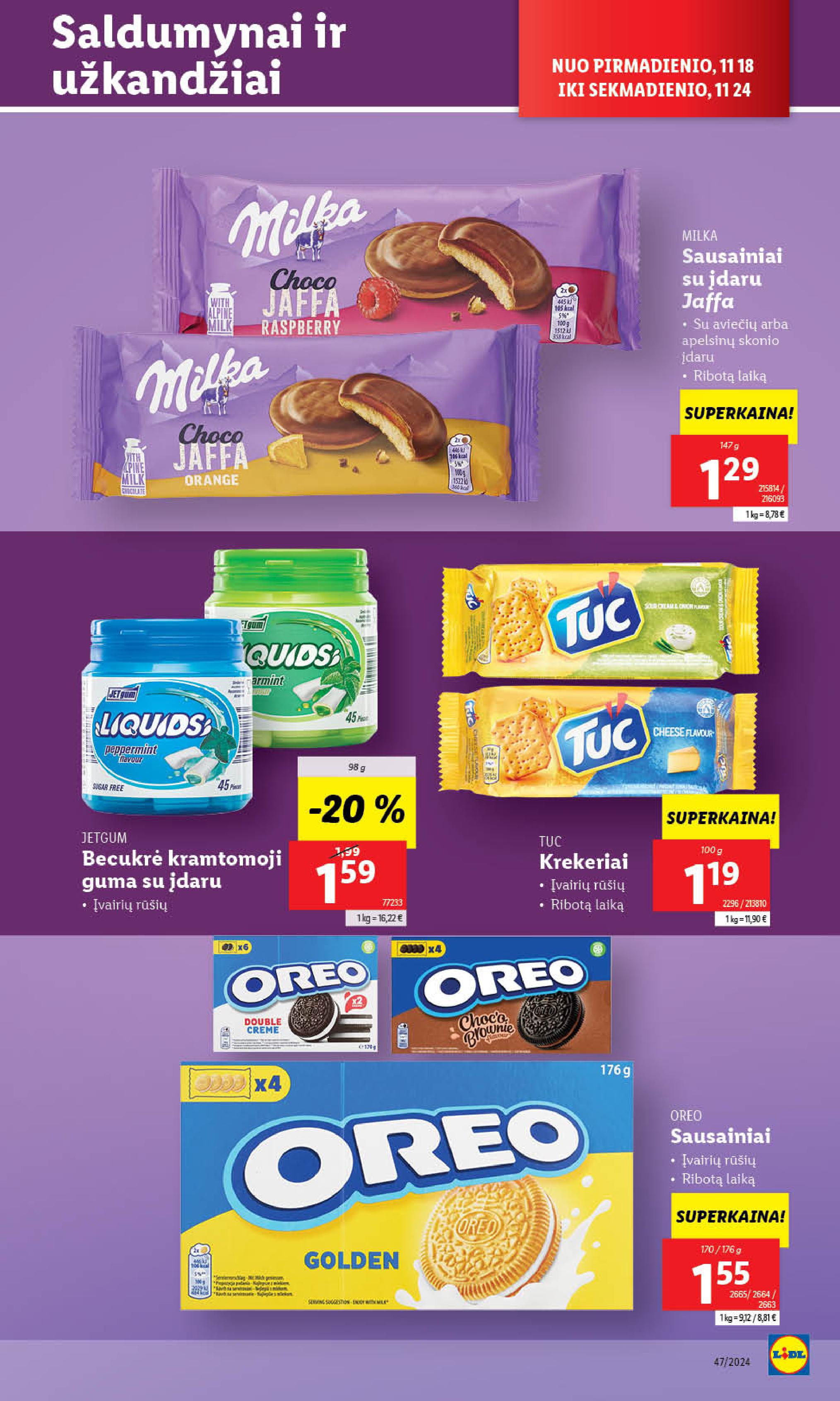 LIDL maisto prekių leidinukas nuo ketvirtadienio 11.21 - 11.24