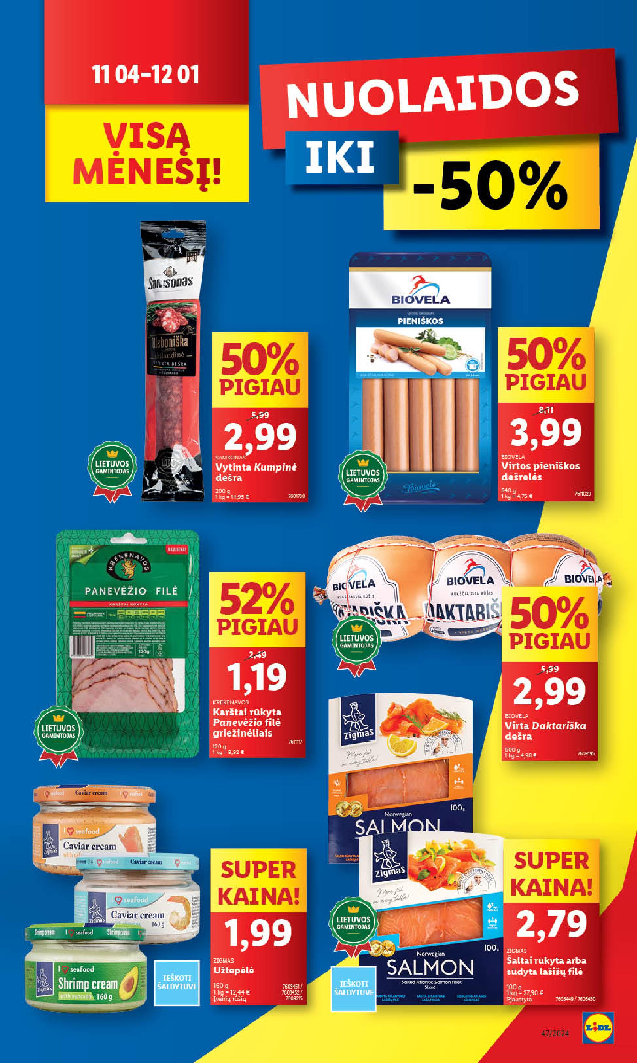 LIDL akcijų ir nuolaidų leidinys 2024.11.18 - 2024.11.24