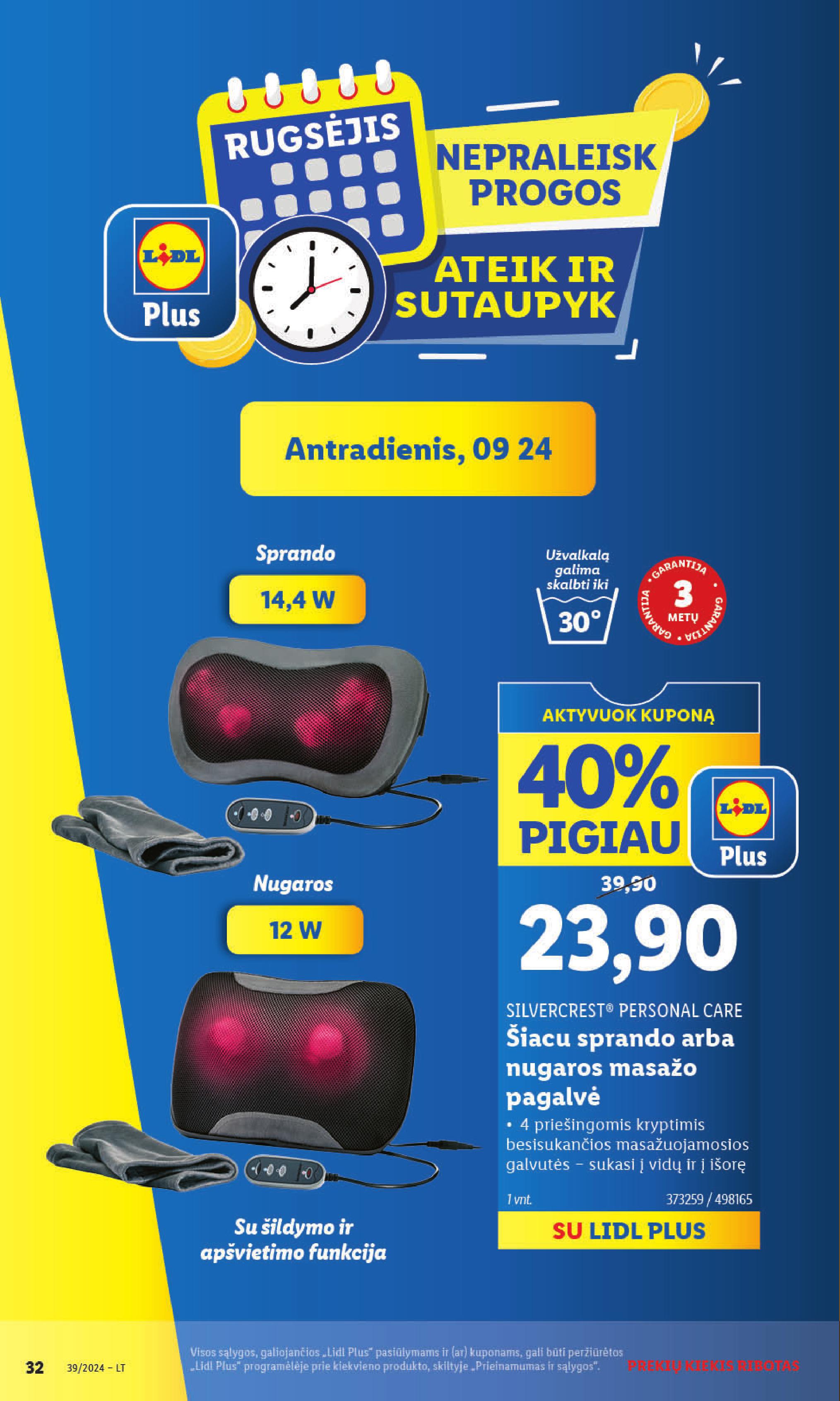 LIDL ne maisto prekių leidinys 2024.09.23 - 2024.09.29