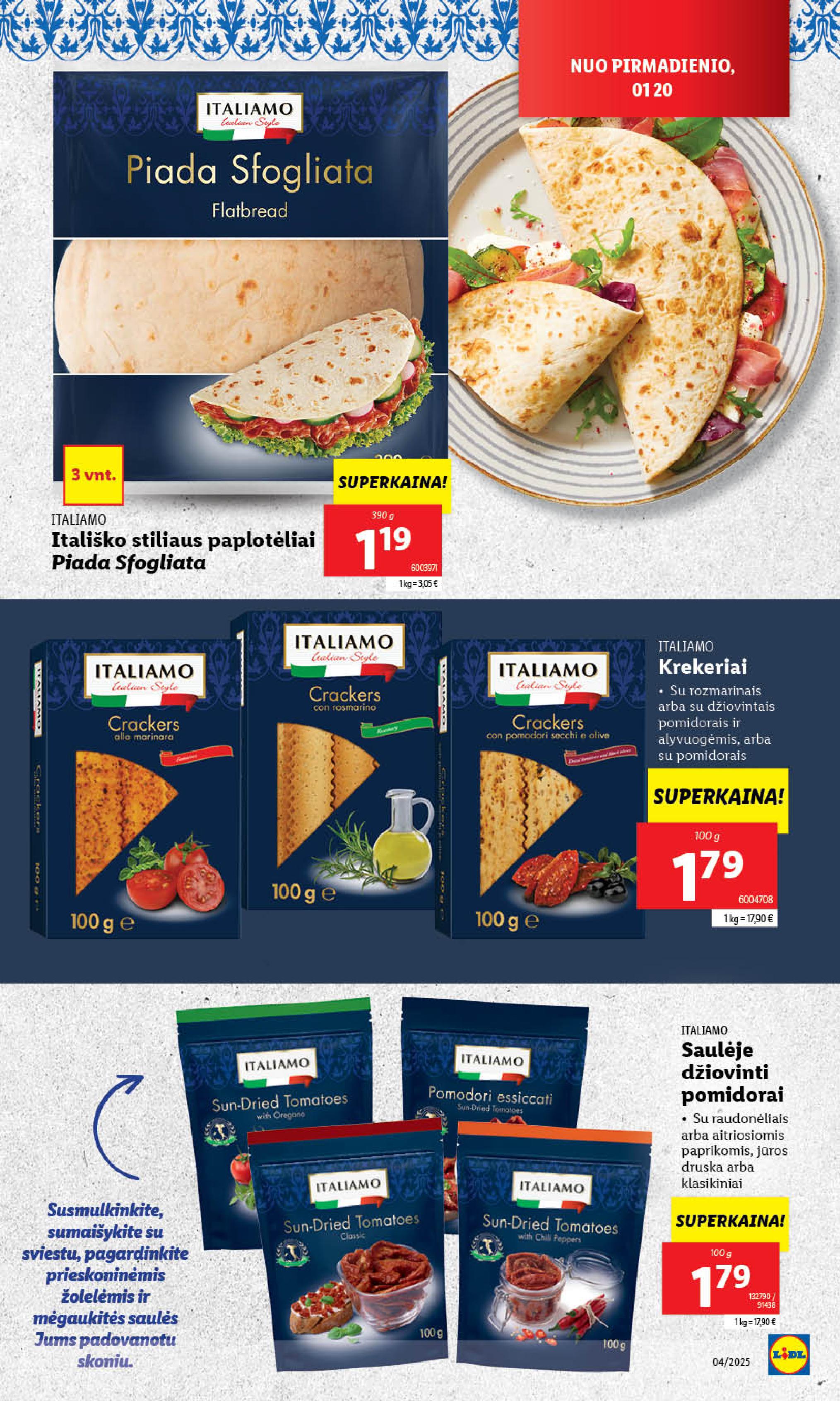 Naujausias LIDL kaininis katalogas 2025.01.20 - 2025.01.26