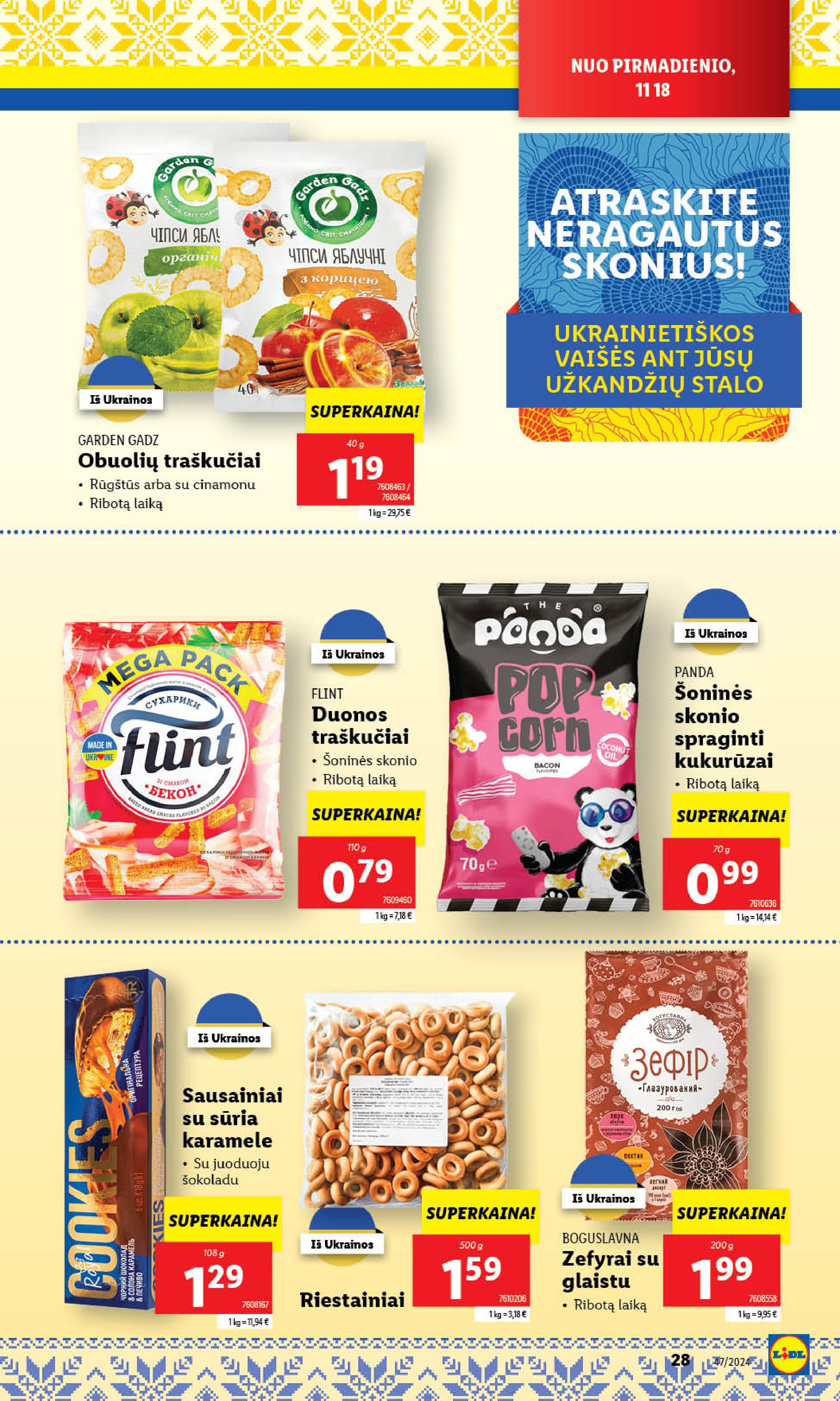 LIDL maisto prekių leidinukas nuo ketvirtadienio 11.21 - 11.24