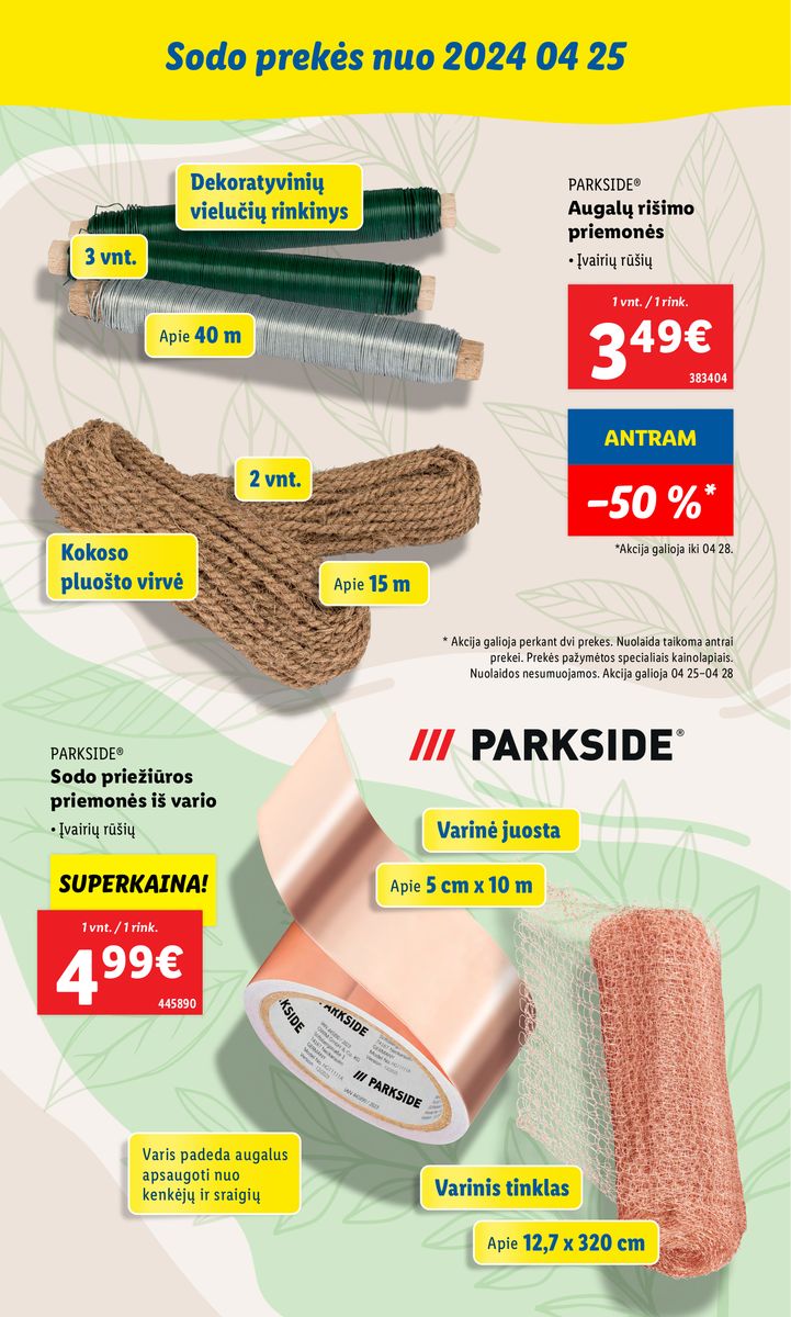 LIDL SODO PREKIŲ KATALOGAS "Visi į sodą"