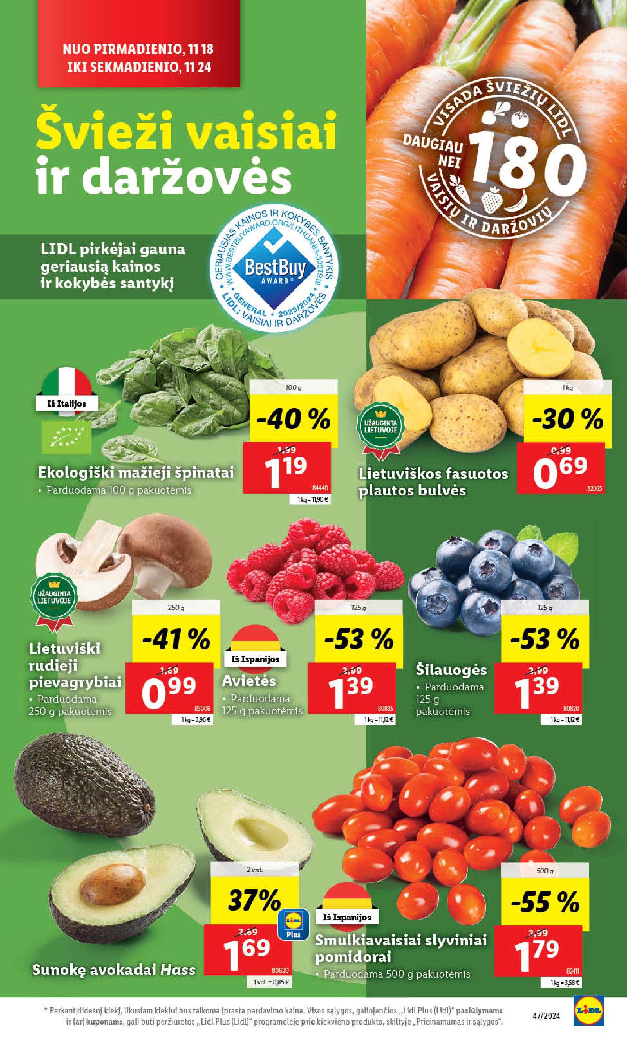 LIDL akcijų ir nuolaidų leidinys 2024.11.18 - 2024.11.24