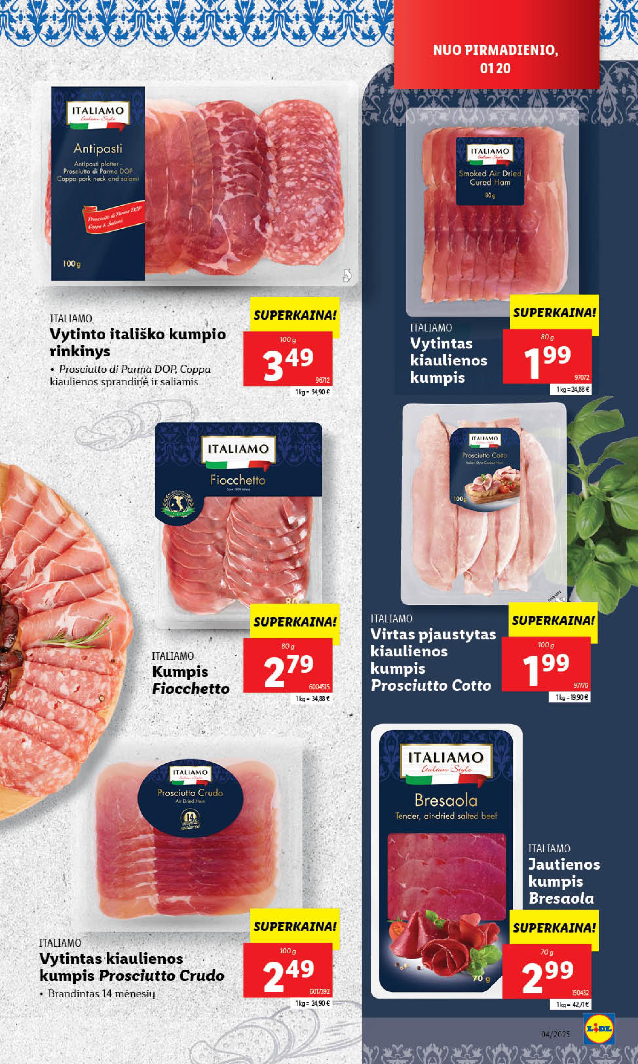 Naujausias LIDL kaininis katalogas 2025.01.20 - 2025.01.26