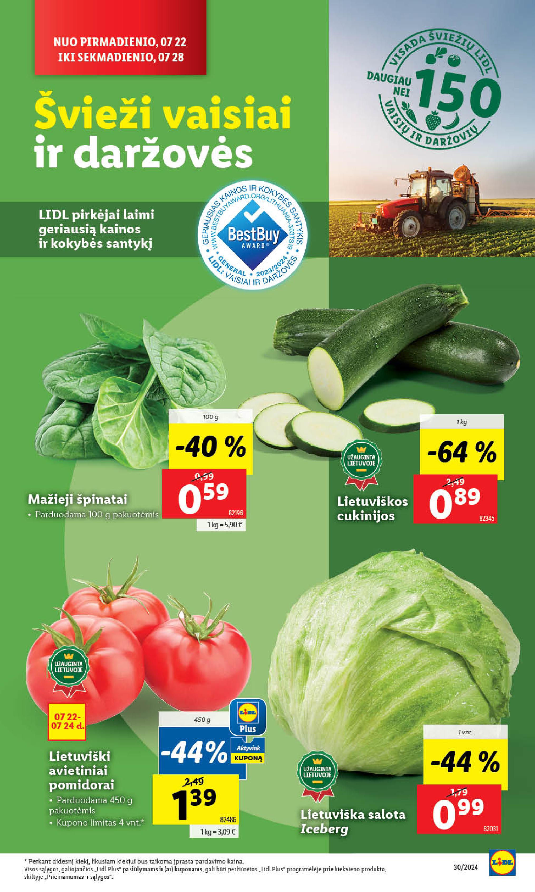 LIDL maisto prekių leidinukas nuo ketvirtadienio 07.25 - 07.28