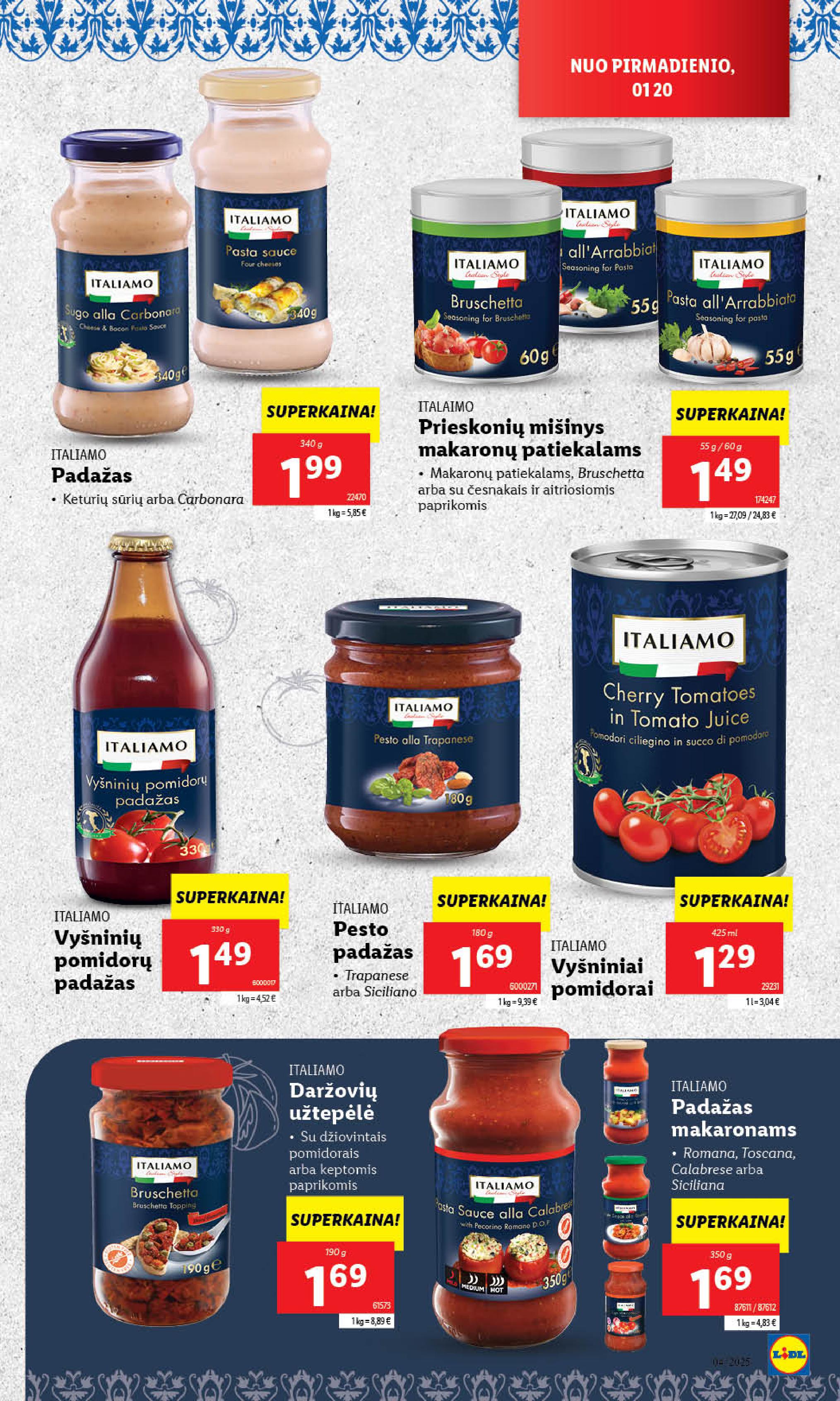 Naujausias LIDL kaininis katalogas 2025.01.20 - 2025.01.26