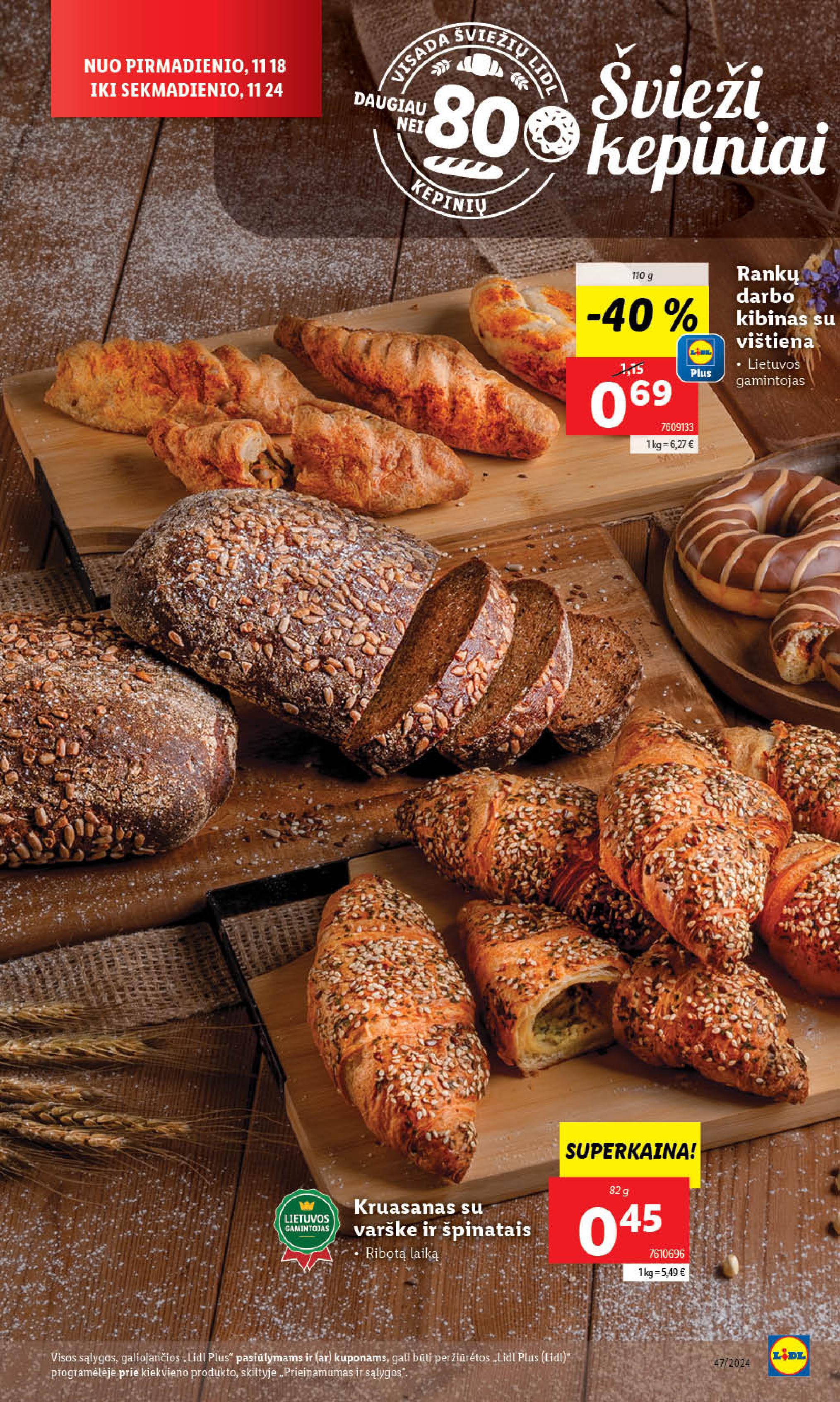 LIDL maisto prekių leidinukas nuo ketvirtadienio 11.21 - 11.24