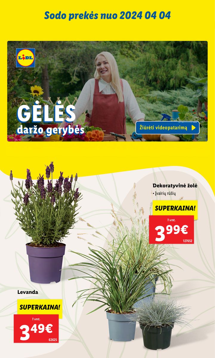 LIDL SODO PREKIŲ KATALOGAS "Visi į sodą"