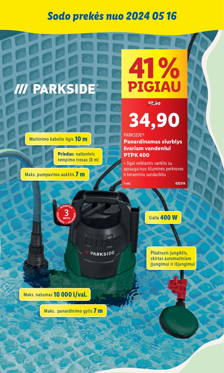 LIDL SODO PREKIŲ KATALOGAS "Visi į sodą"