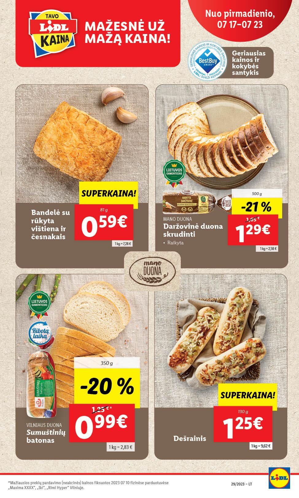 Naujausias LIDL kaininis katalogas 2023.07.17 - 2023.07.23