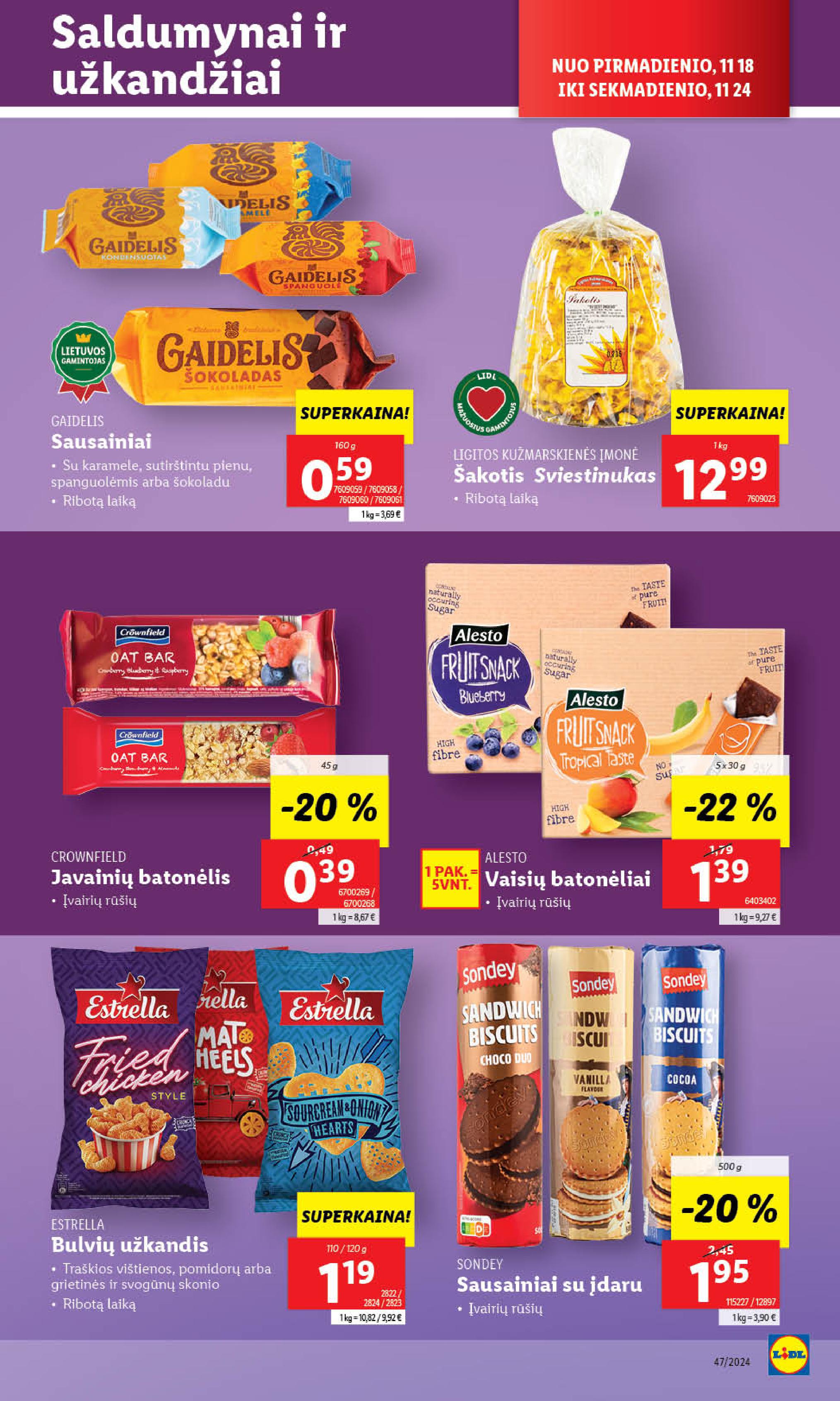 LIDL maisto prekių leidinukas nuo ketvirtadienio 11.21 - 11.24