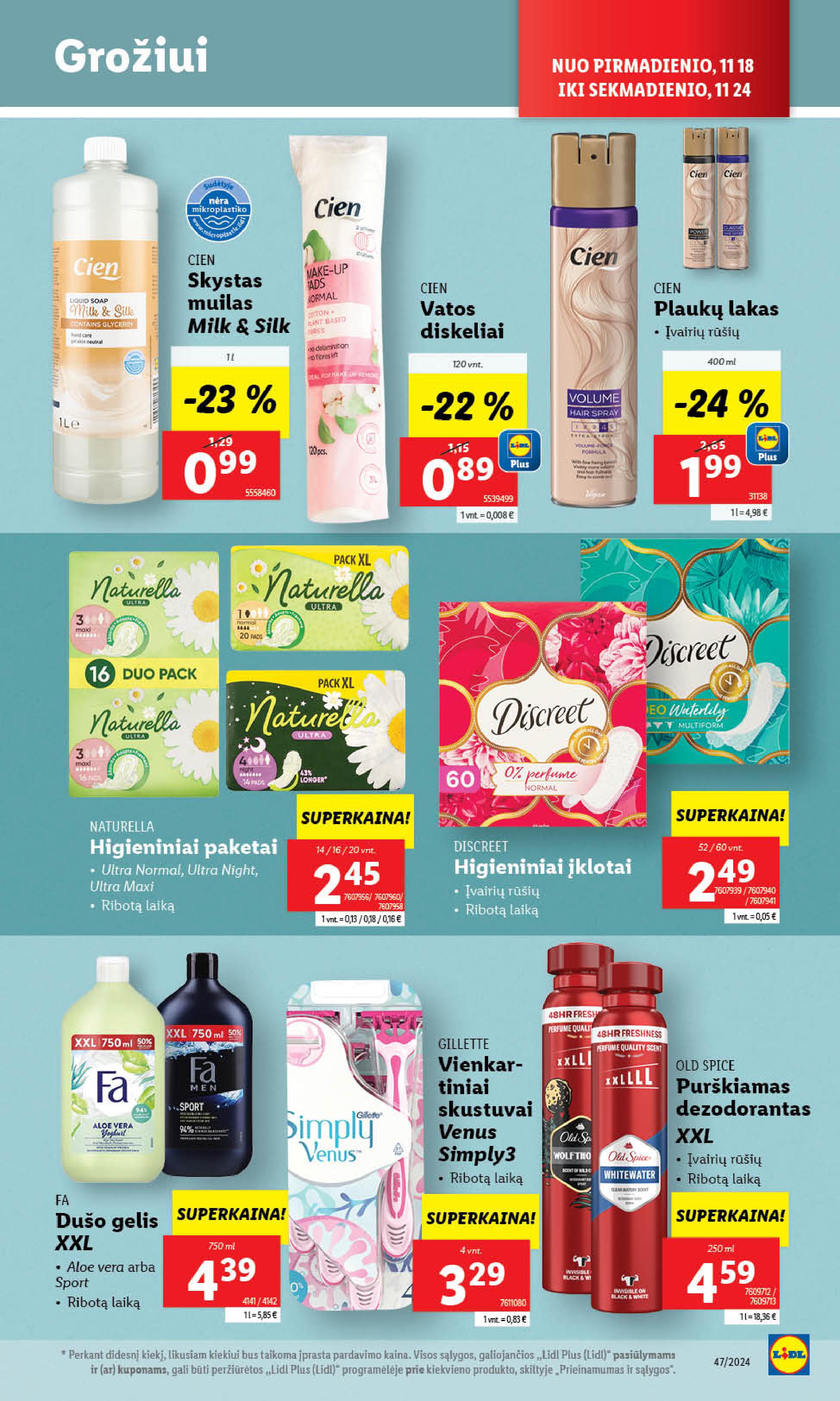 LIDL maisto prekių leidinukas nuo ketvirtadienio 11.21 - 11.24