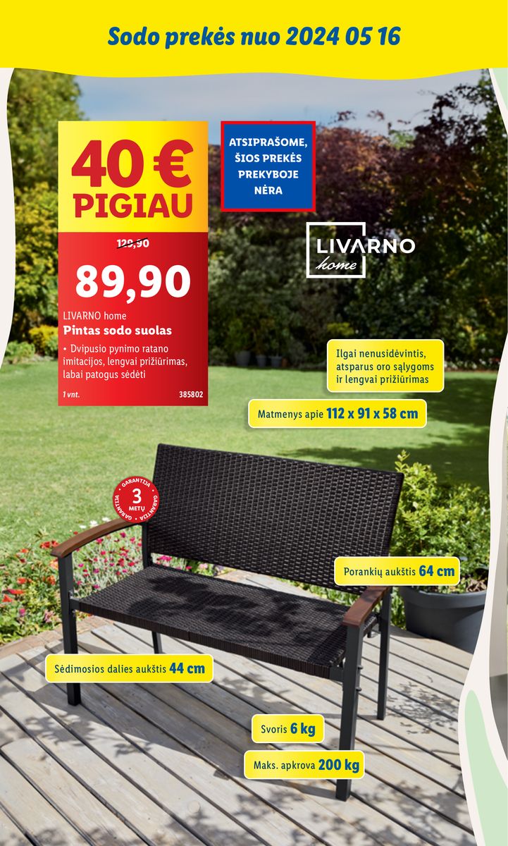 LIDL SODO PREKIŲ KATALOGAS "Visi į sodą"