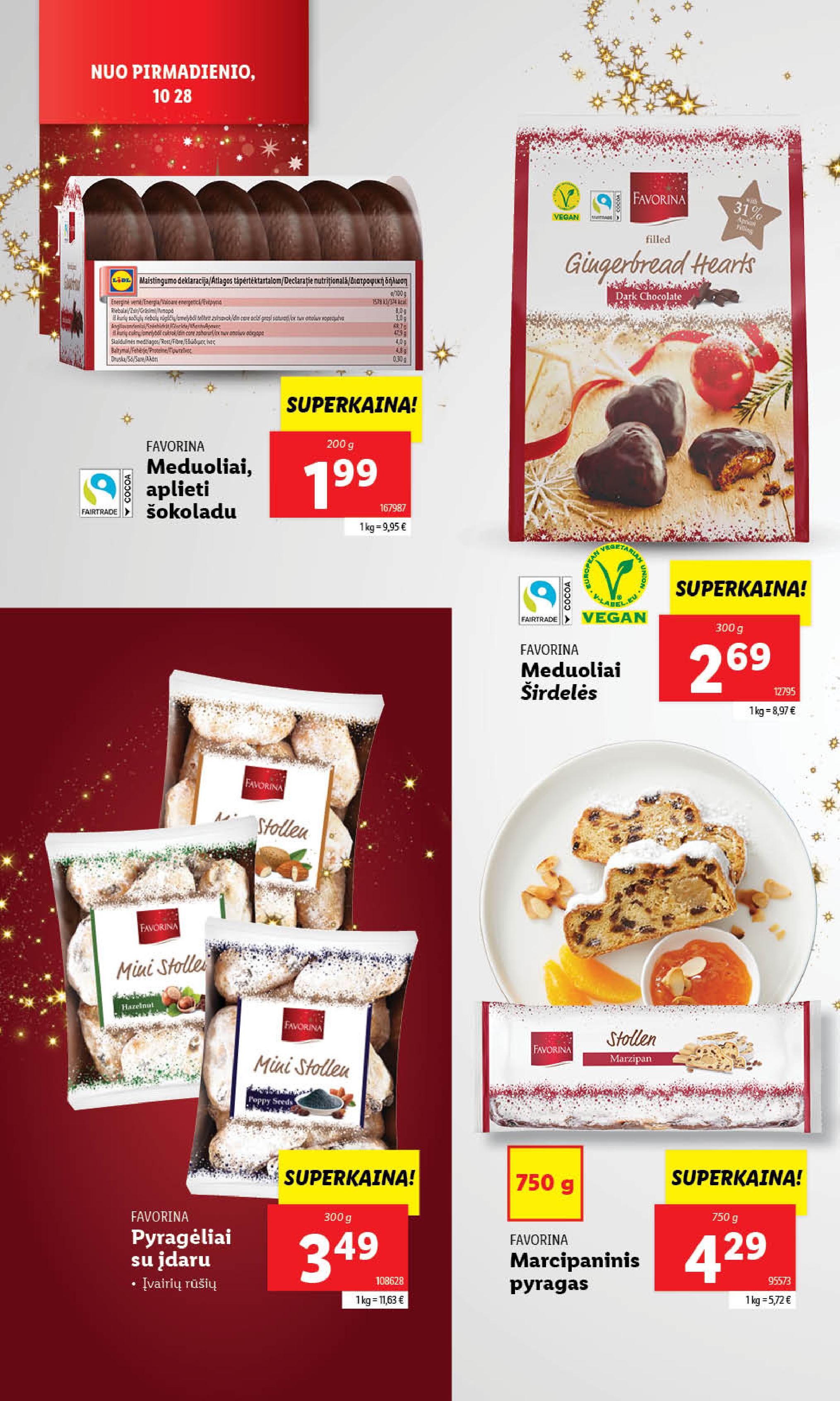 LIDL katalogas "Favorina - saldi dovana" galioja nuo 10.28