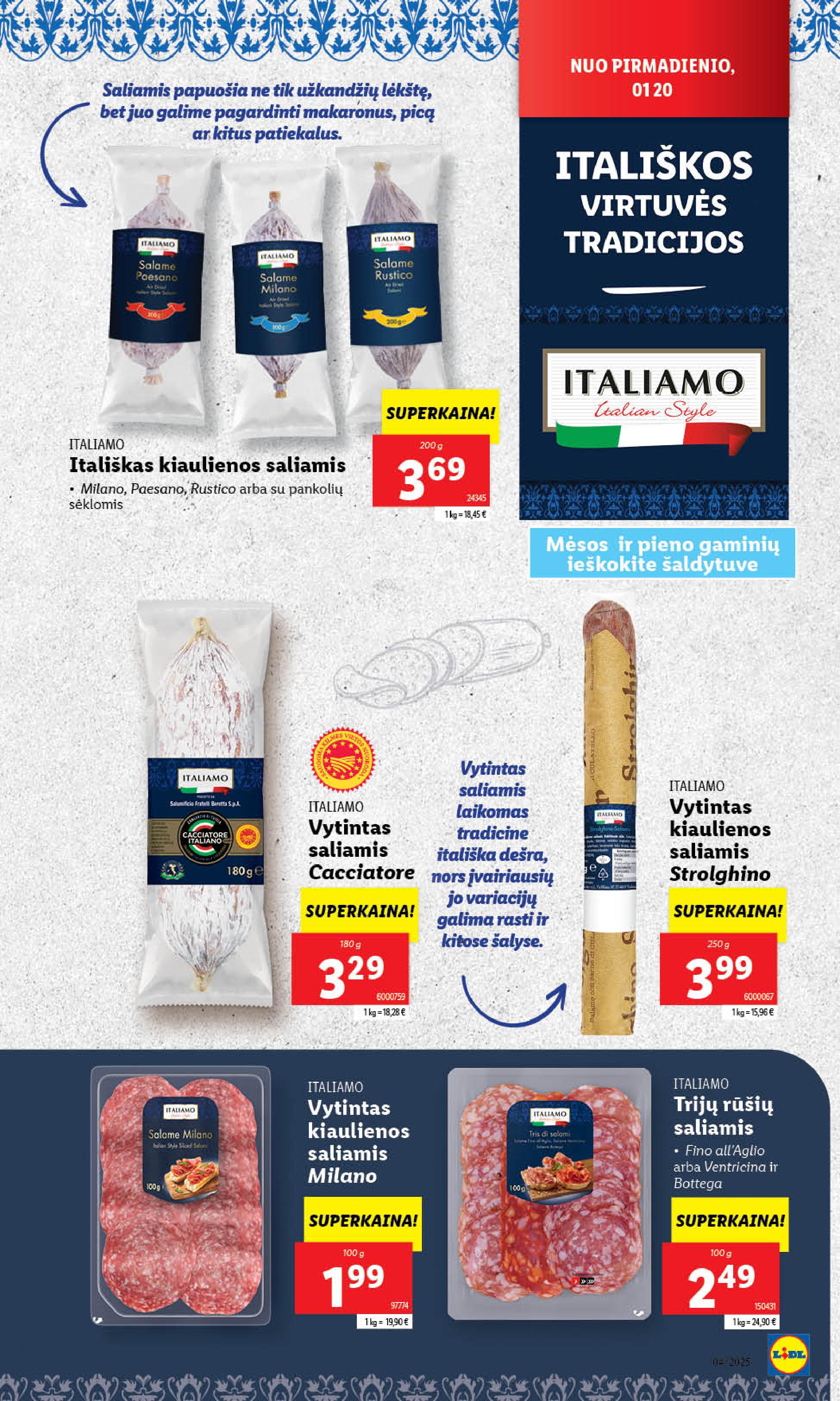 Naujausias LIDL kaininis katalogas 2025.01.20 - 2025.01.26