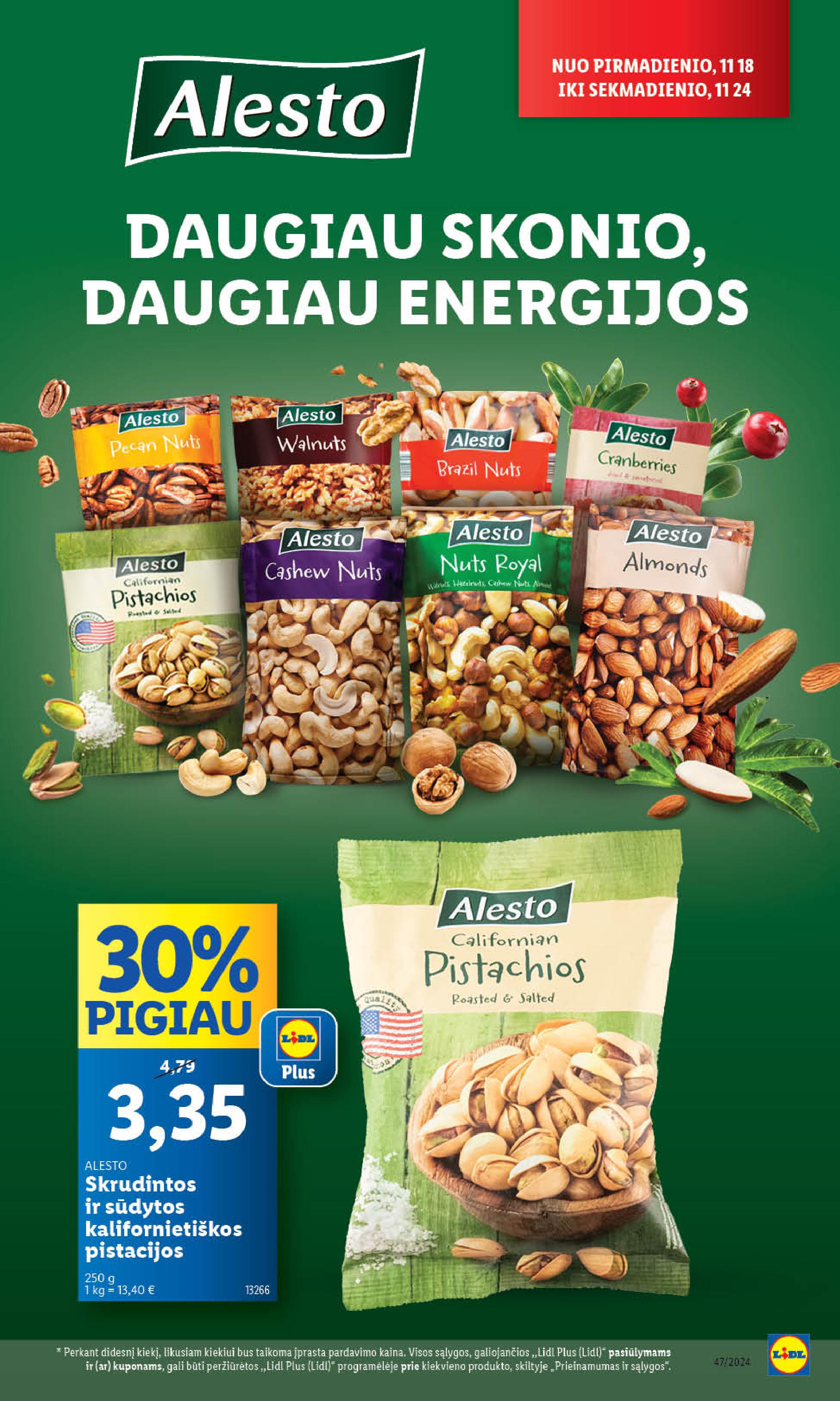 LIDL maisto prekių leidinukas nuo ketvirtadienio 11.21 - 11.24