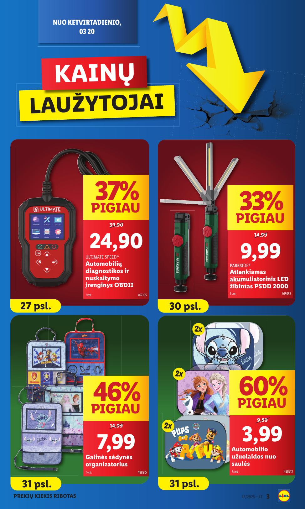 LIDL ne maisto prekių leidinys 2025.03.17 - 2025.03.23