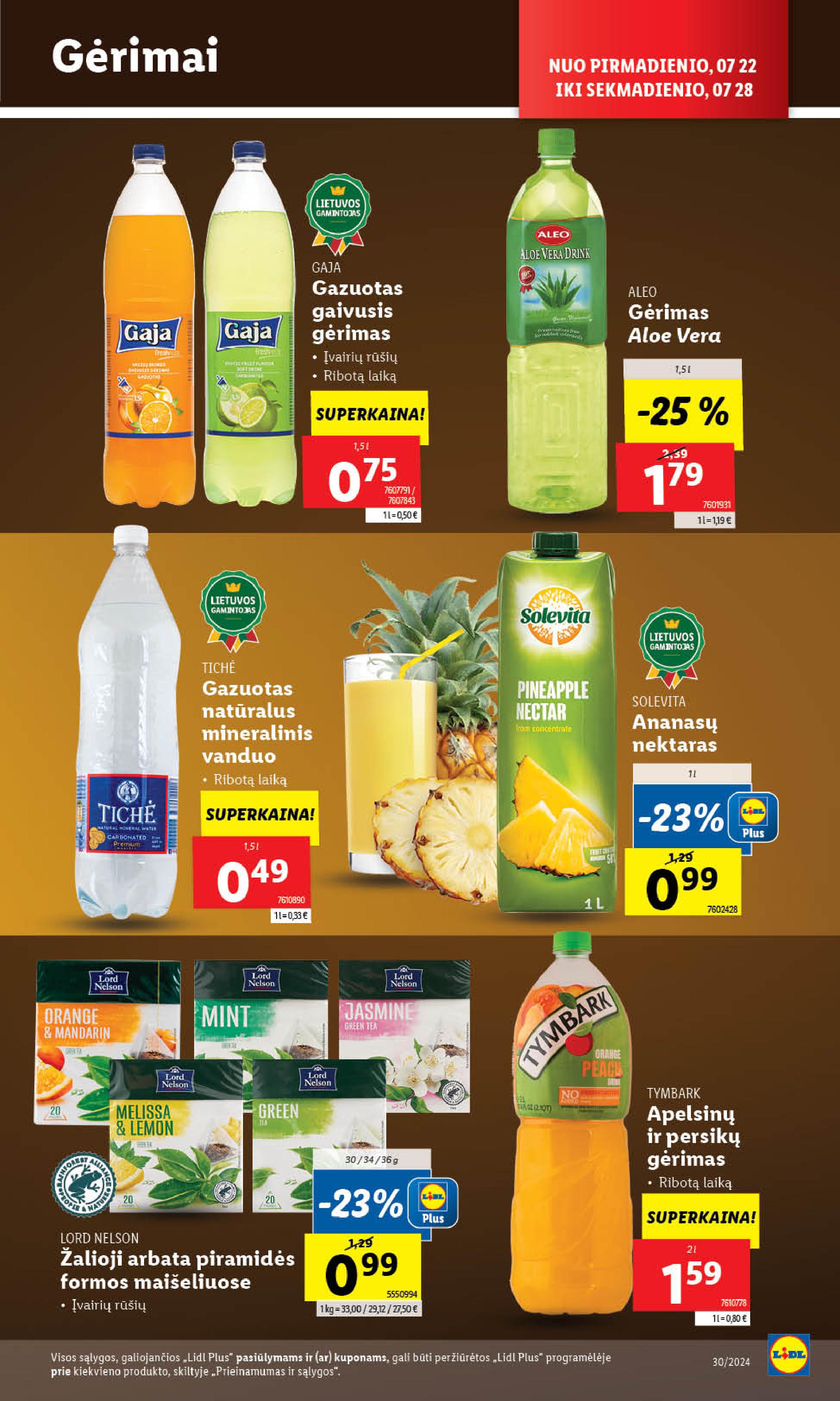 LIDL maisto prekių leidinukas nuo ketvirtadienio 07.25 - 07.28