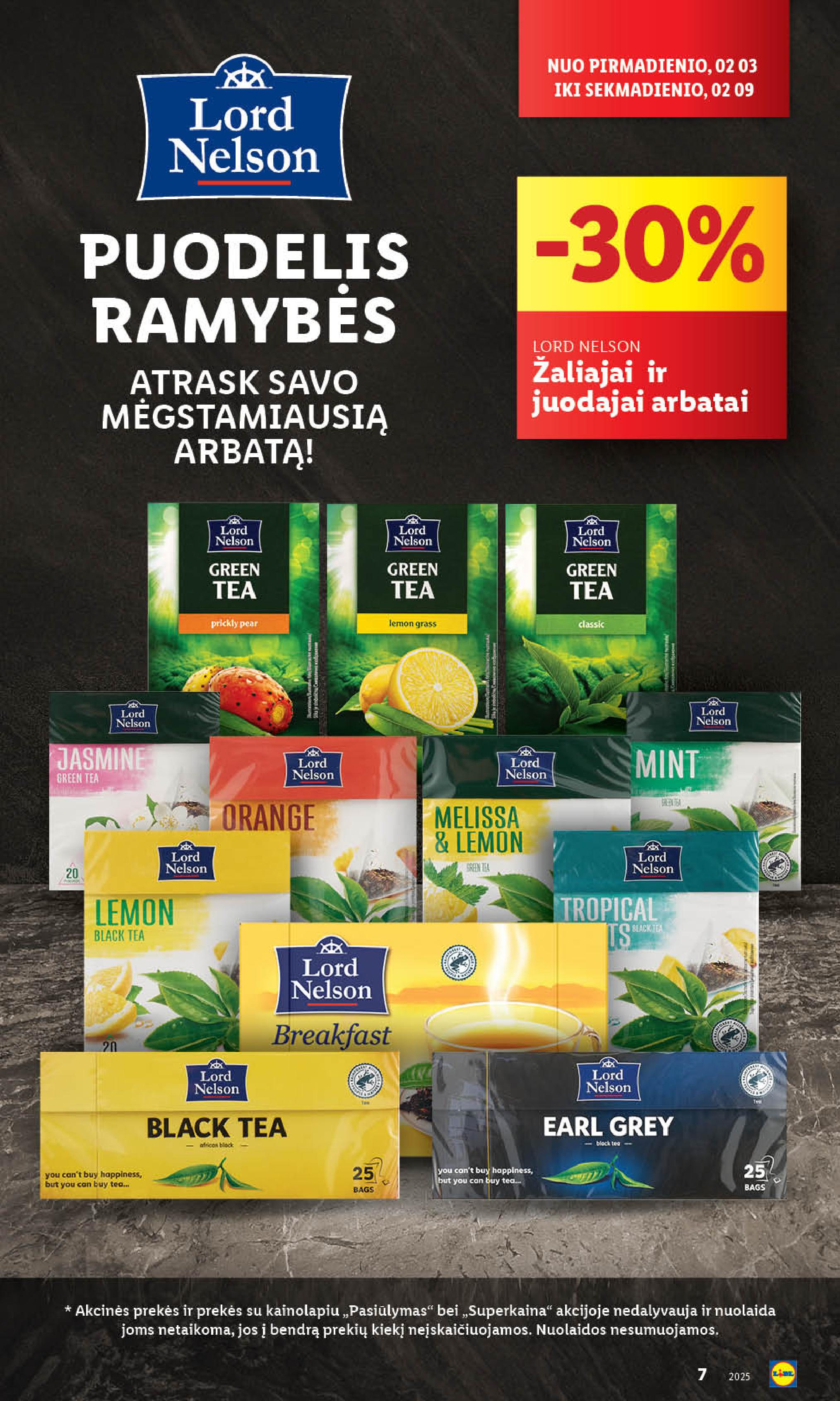 LIDL arbatos asortimento katalogas 2025.02.03 - 2025.02.09