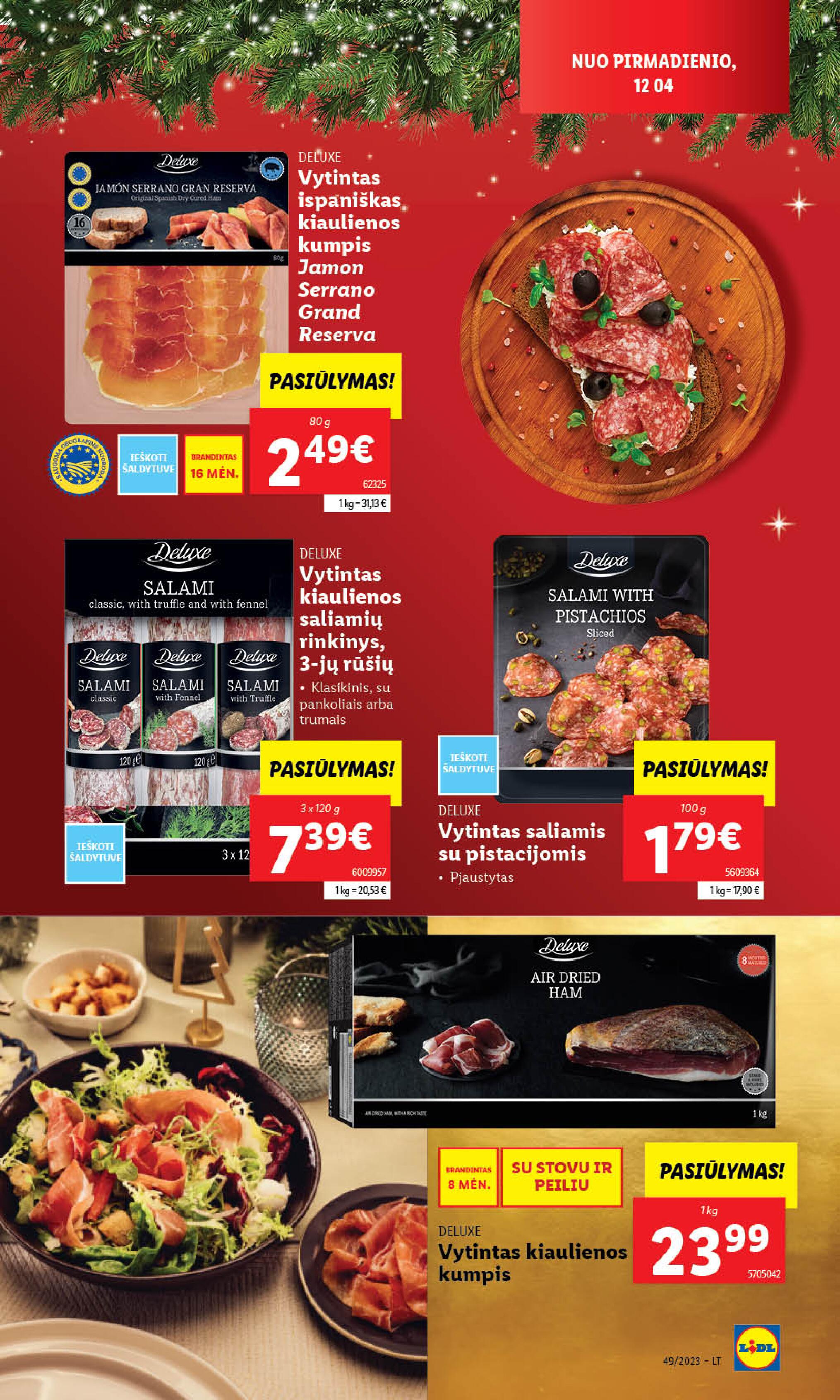 LIDL leidinukas Gurmaniški produktai už mažą kainą "DELUXE" nuo 2023.12.18