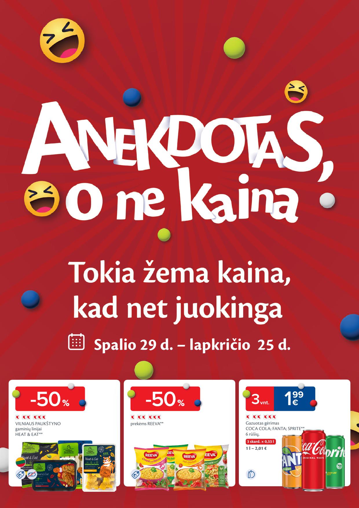 MAXIMA akcijų leidinys "Anekdotas, o ne kaina" galioja 2024.10.29 - 2024.11.25