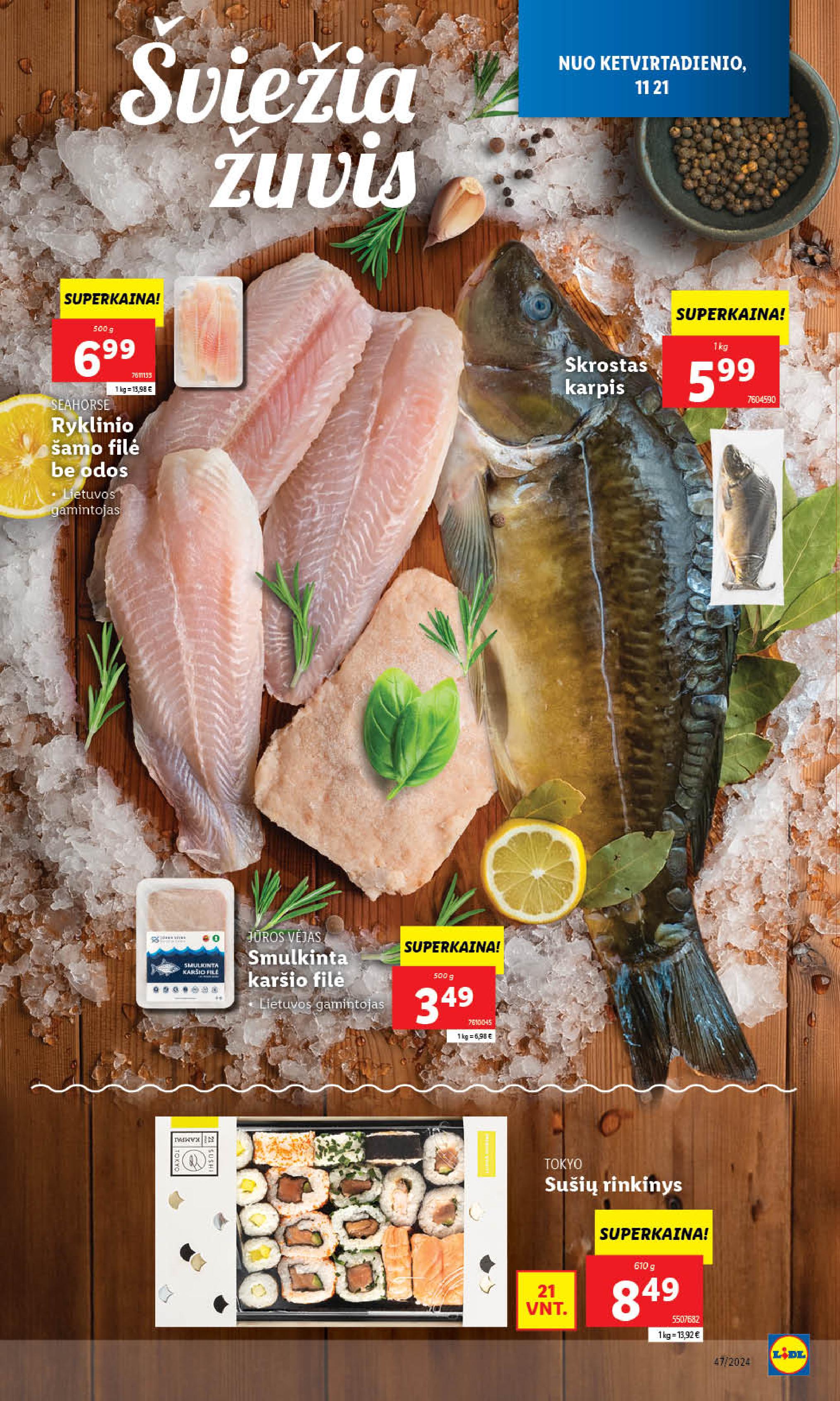 LIDL maisto prekių leidinukas nuo ketvirtadienio 11.21 - 11.24