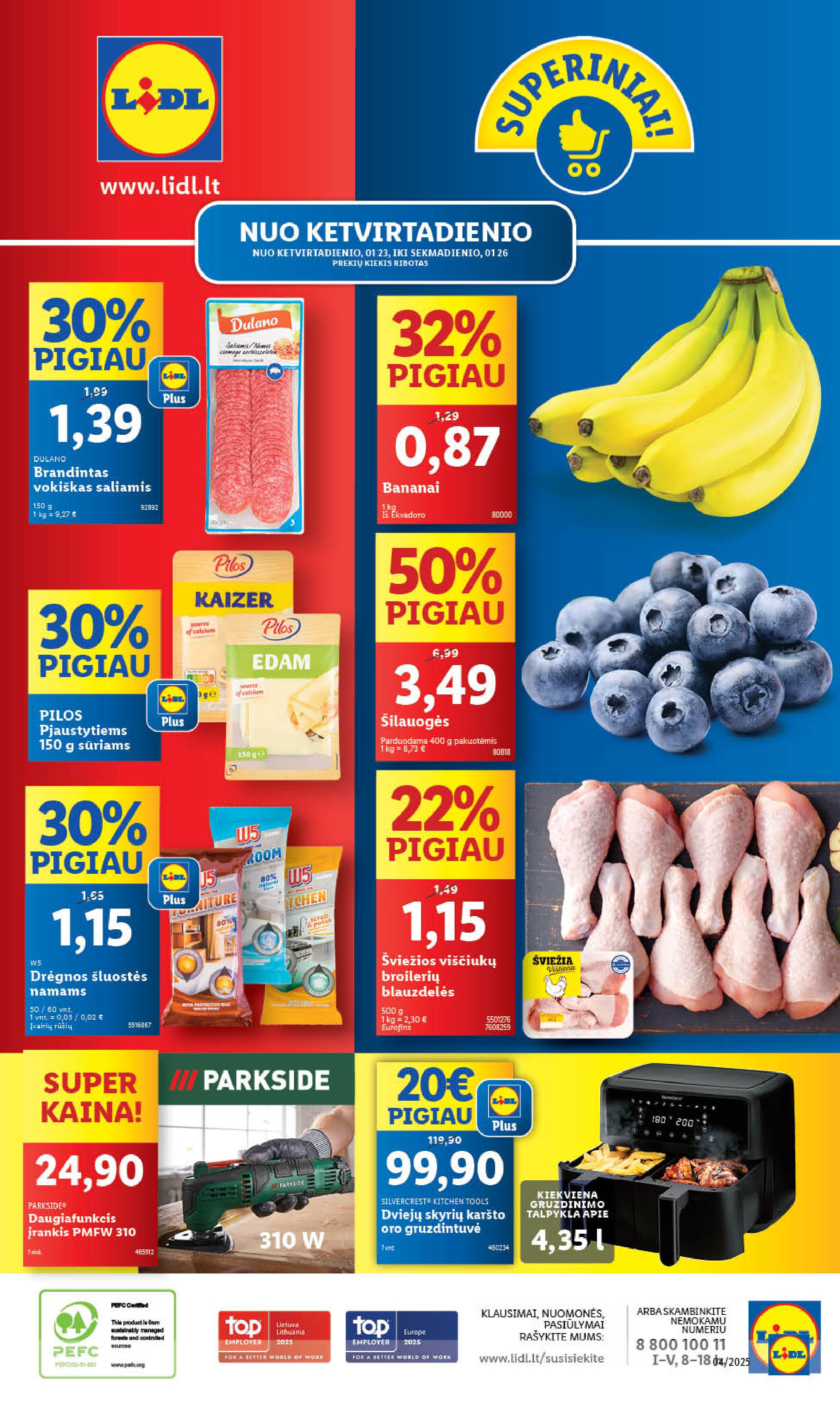 Naujausias LIDL kaininis katalogas 2025.01.20 - 2025.01.26