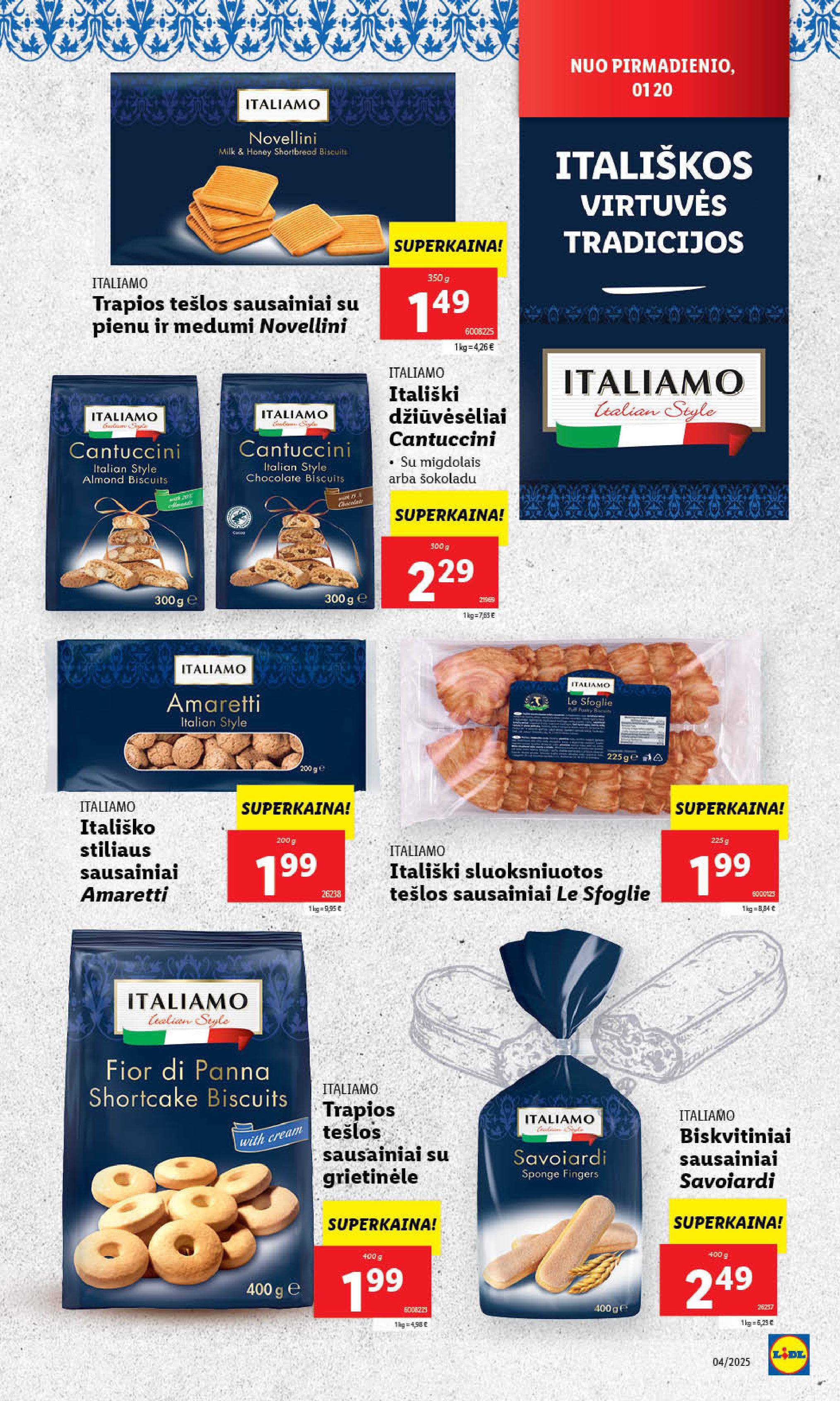 Naujausias LIDL kaininis katalogas 2025.01.20 - 2025.01.26