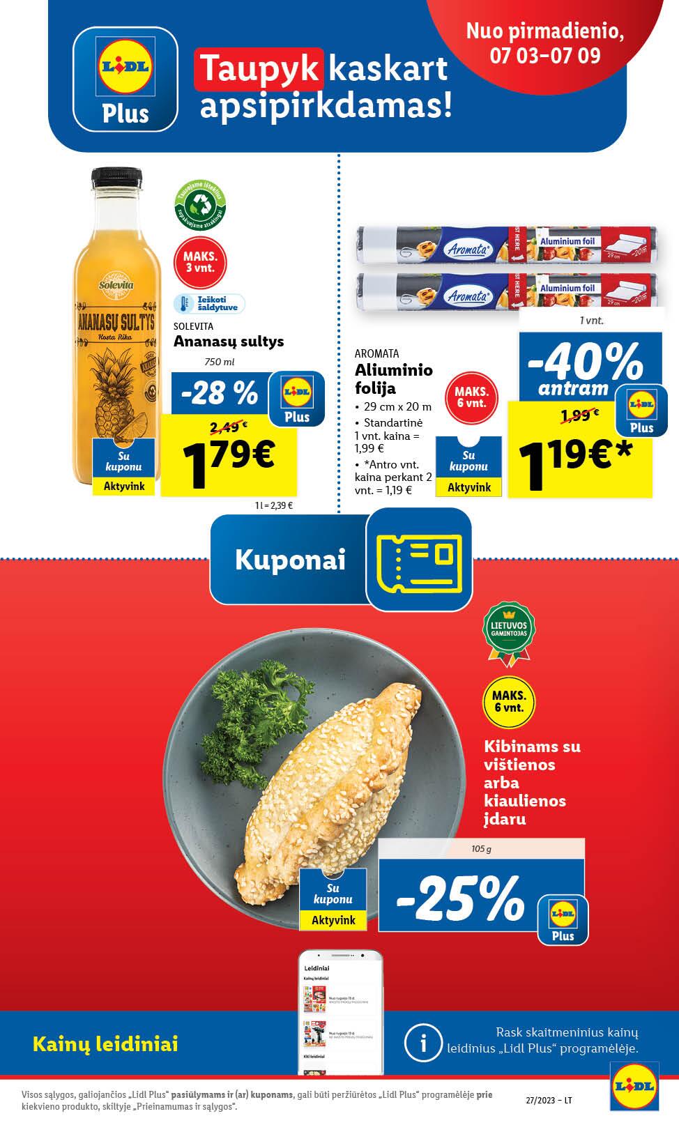 Naujausias LIDL kaininis katalogas 2023.07.03 - 2023.07.09