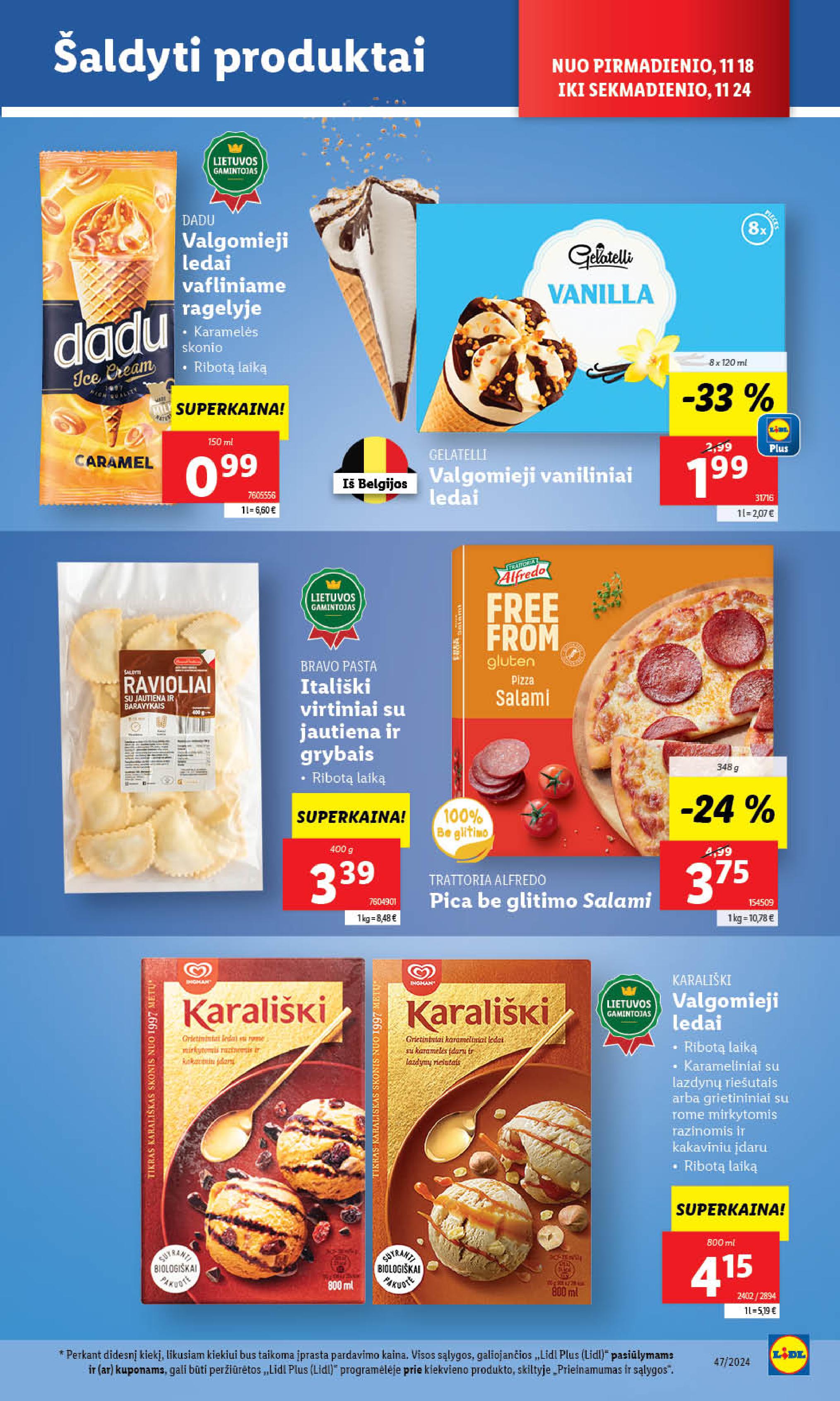 LIDL maisto prekių leidinukas nuo ketvirtadienio 11.21 - 11.24