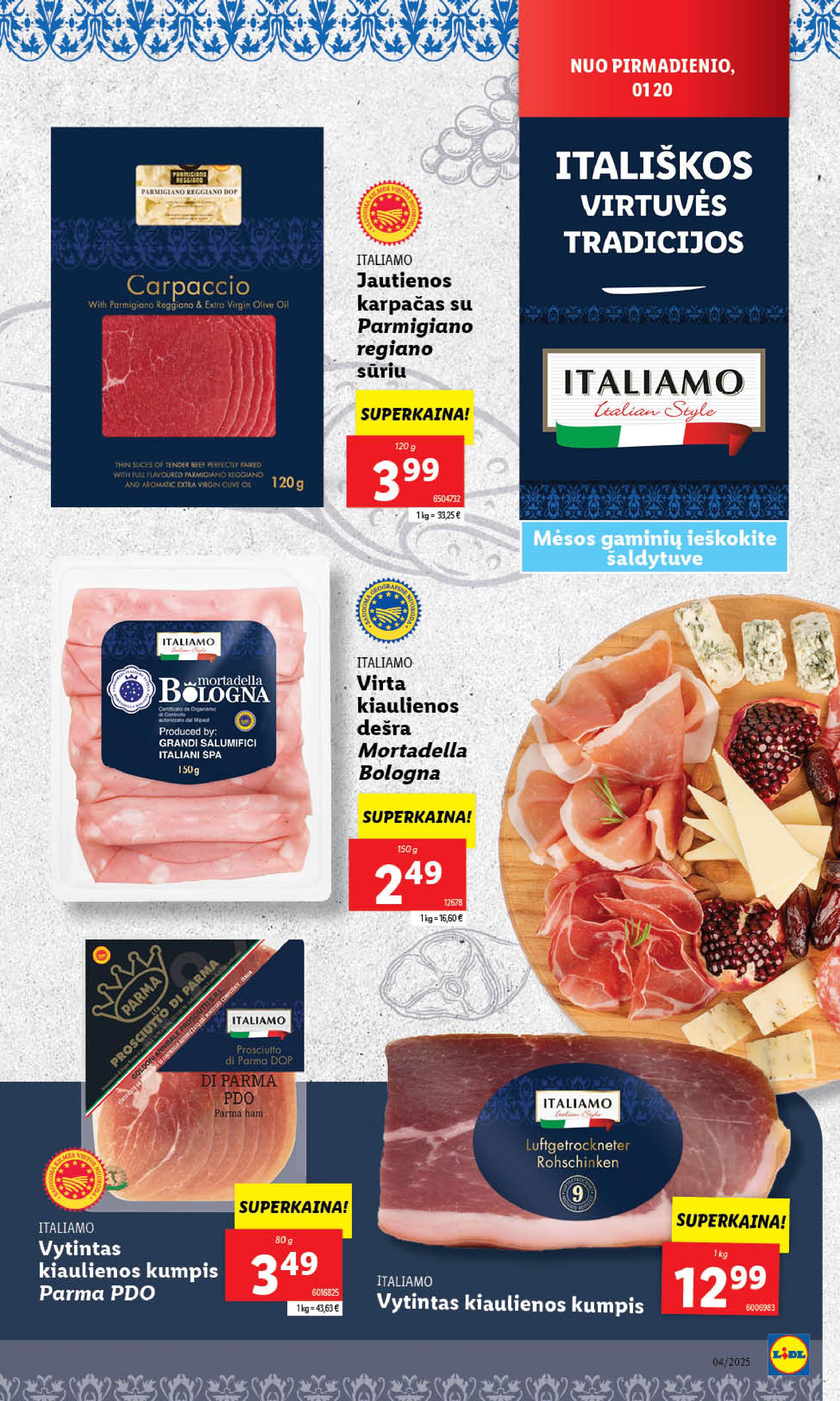 Naujausias LIDL kaininis katalogas 2025.01.20 - 2025.01.26