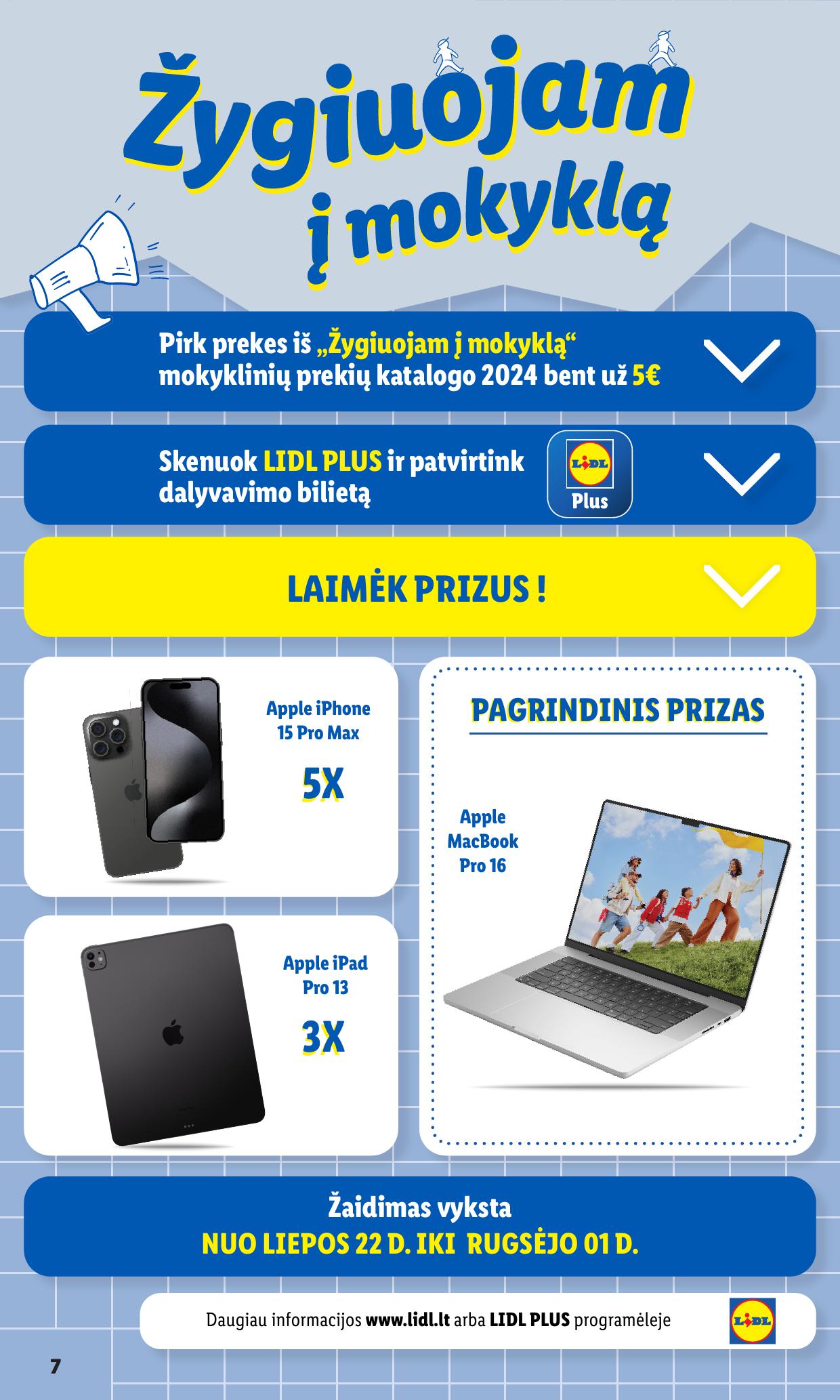 LIDL mokyklinių prekių katalogas "Žygiuojam į mokyklą"