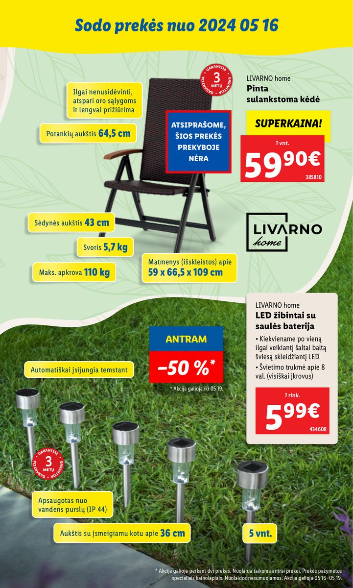 LIDL SODO PREKIŲ KATALOGAS "Visi į sodą"