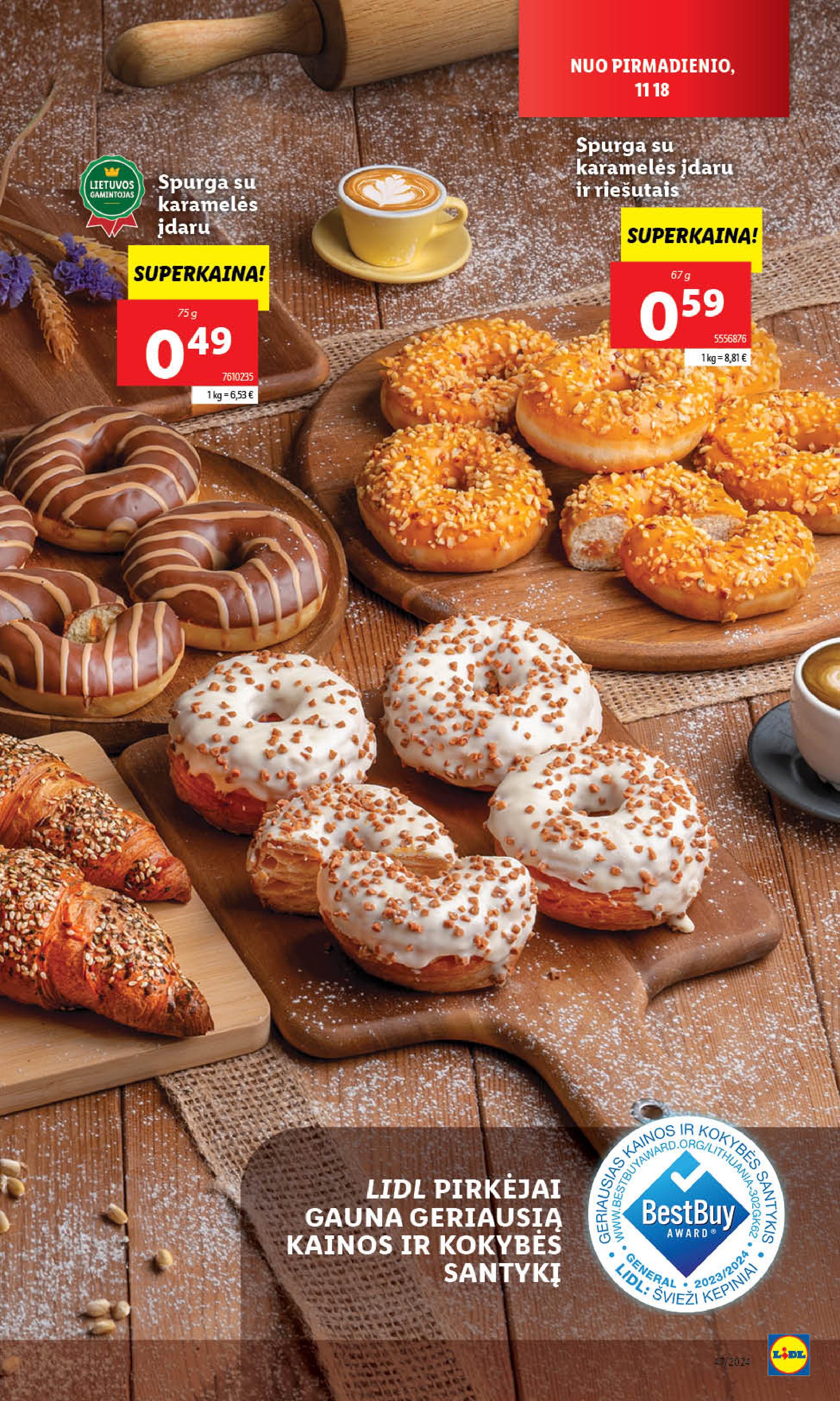 LIDL maisto prekių leidinukas nuo ketvirtadienio 11.21 - 11.24