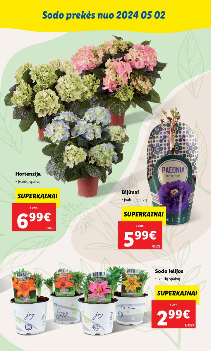 LIDL SODO PREKIŲ KATALOGAS "Visi į sodą"