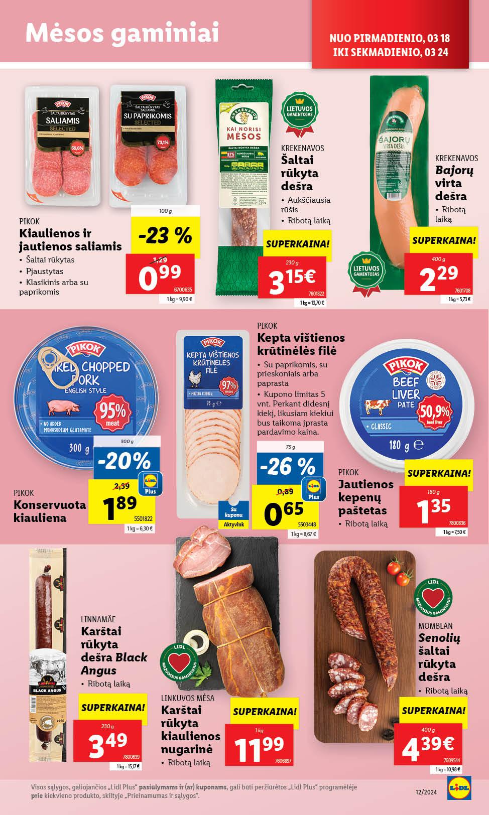 Naujausias LIDL kaininis katalogas 2024.03.18 - 2024.03.24