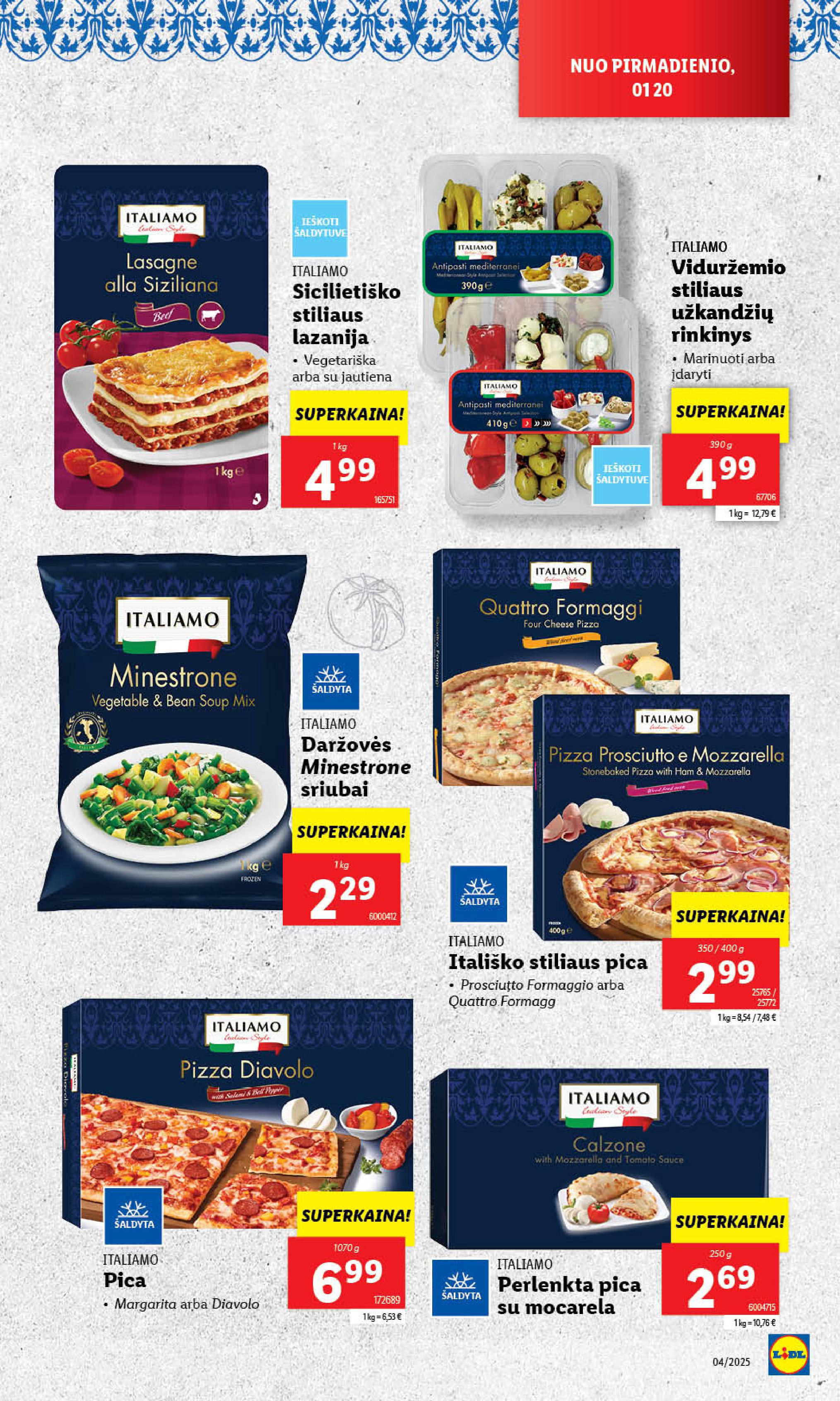 Naujausias LIDL kaininis katalogas 2025.01.20 - 2025.01.26