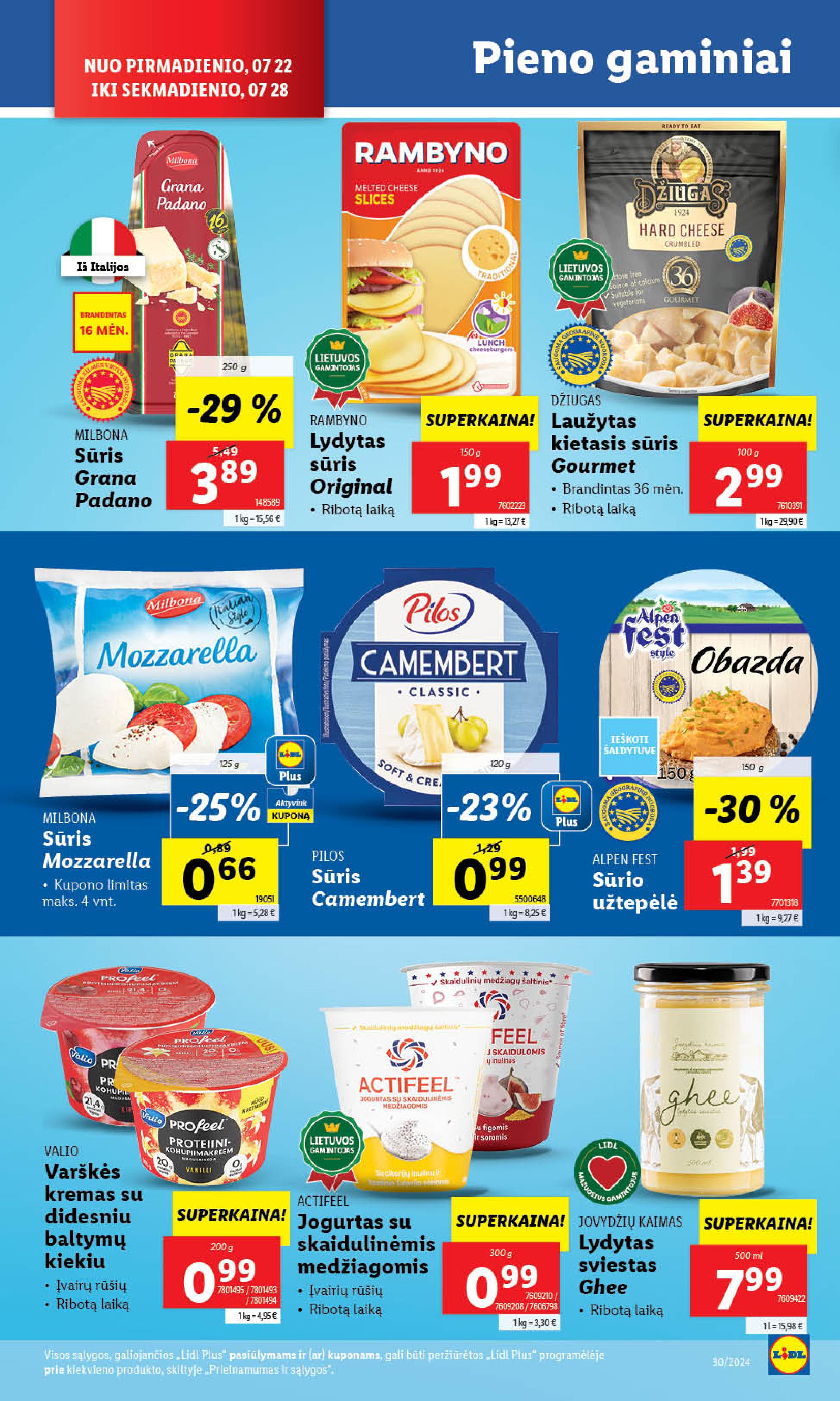 LIDL maisto prekių leidinukas nuo ketvirtadienio 07.25 - 07.28