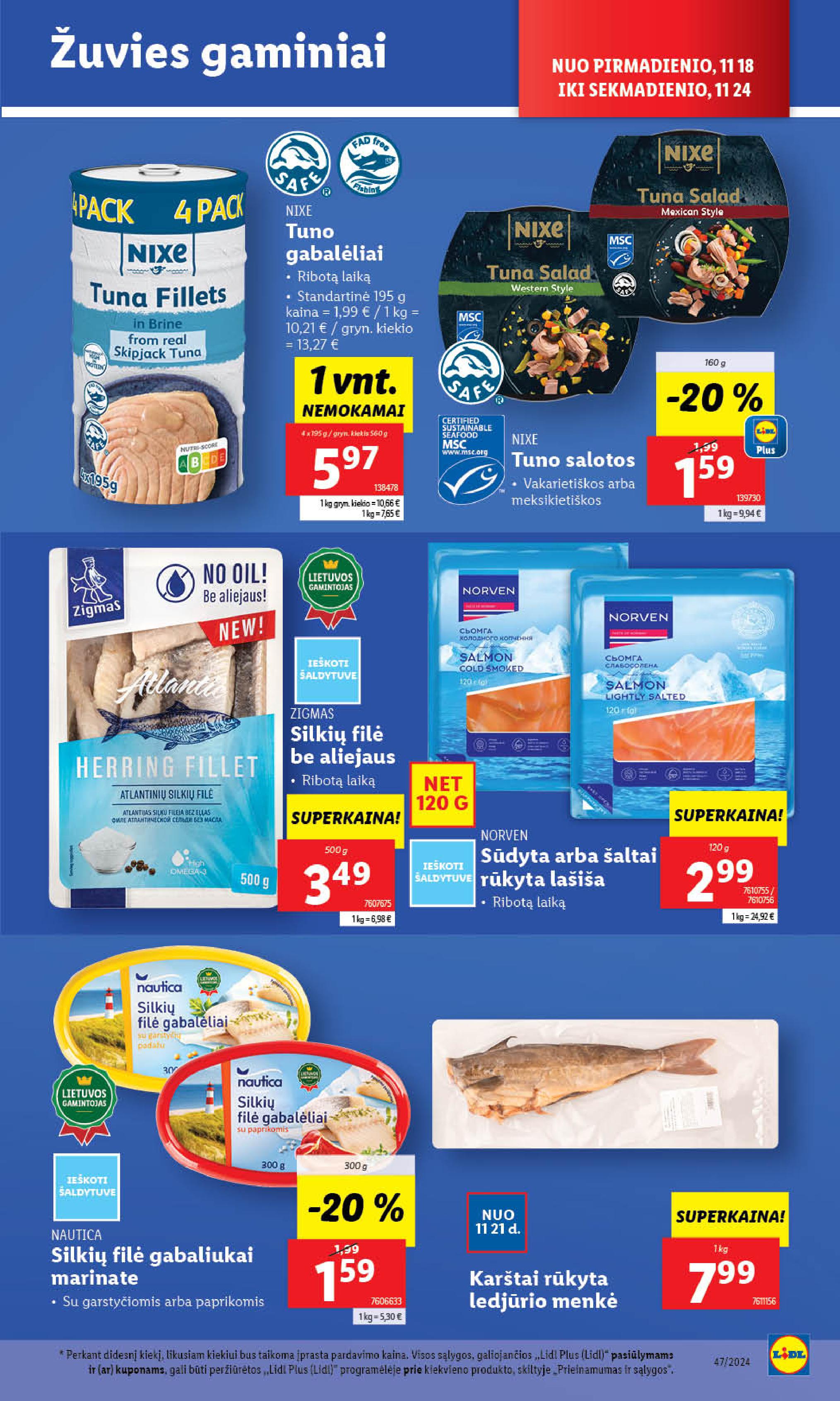 LIDL maisto prekių leidinukas nuo ketvirtadienio 11.21 - 11.24