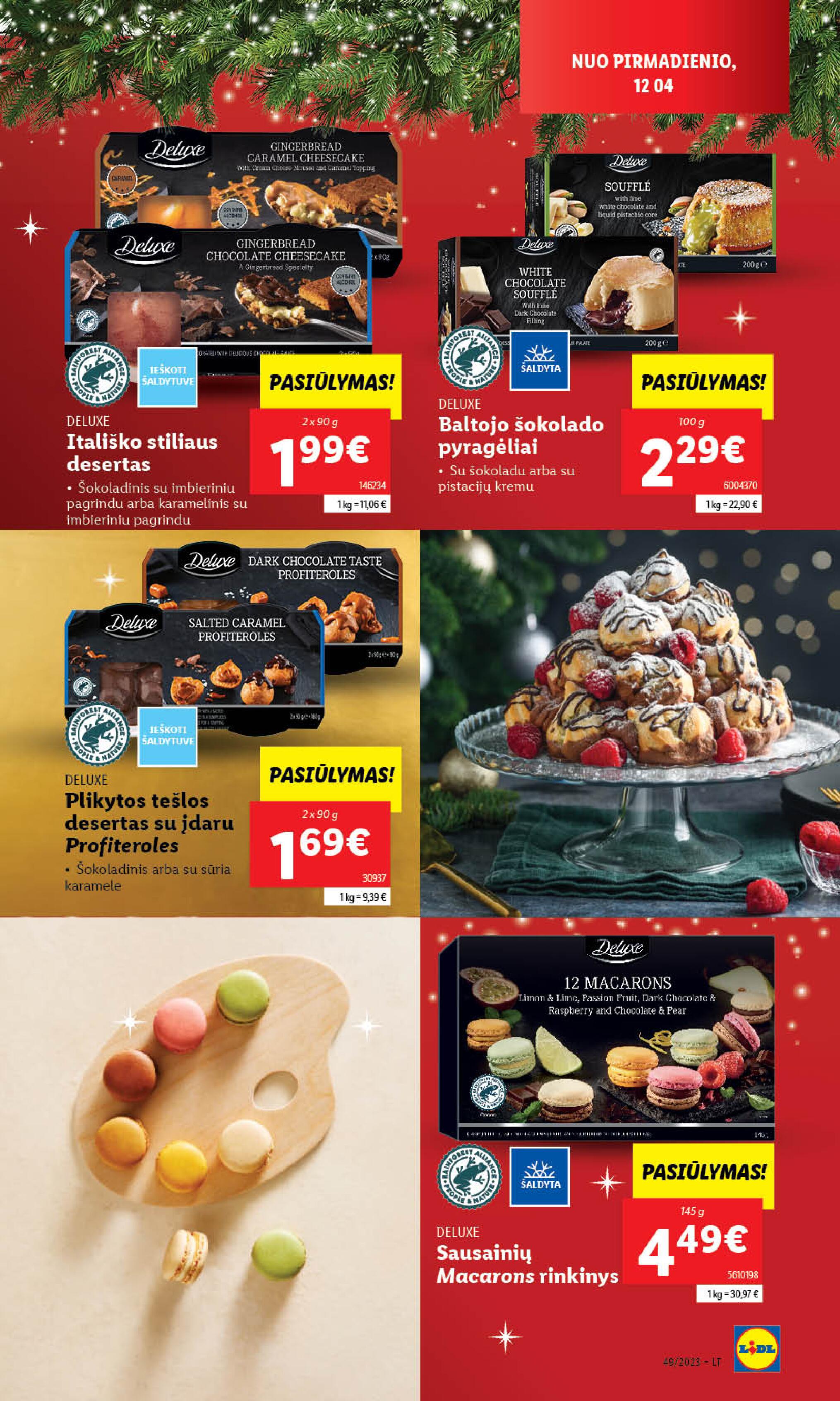 LIDL leidinukas Gurmaniški produktai už mažą kainą "DELUXE" nuo 2023.12.18