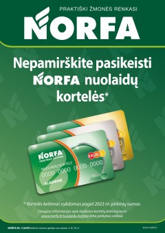 Naujausias NORFA kaininis katalogas 2024.01.04 - 2024.01.10