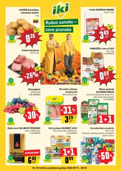IKI SAVAITĖLĖ akcijų ir nuolaidų leidinys Nr.34 2026.08.17 - 2026.08.23