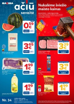 MAXIMA akcijų ir nuolaidų leidinys Nr.34 2026.08.18 - 2026.08.24